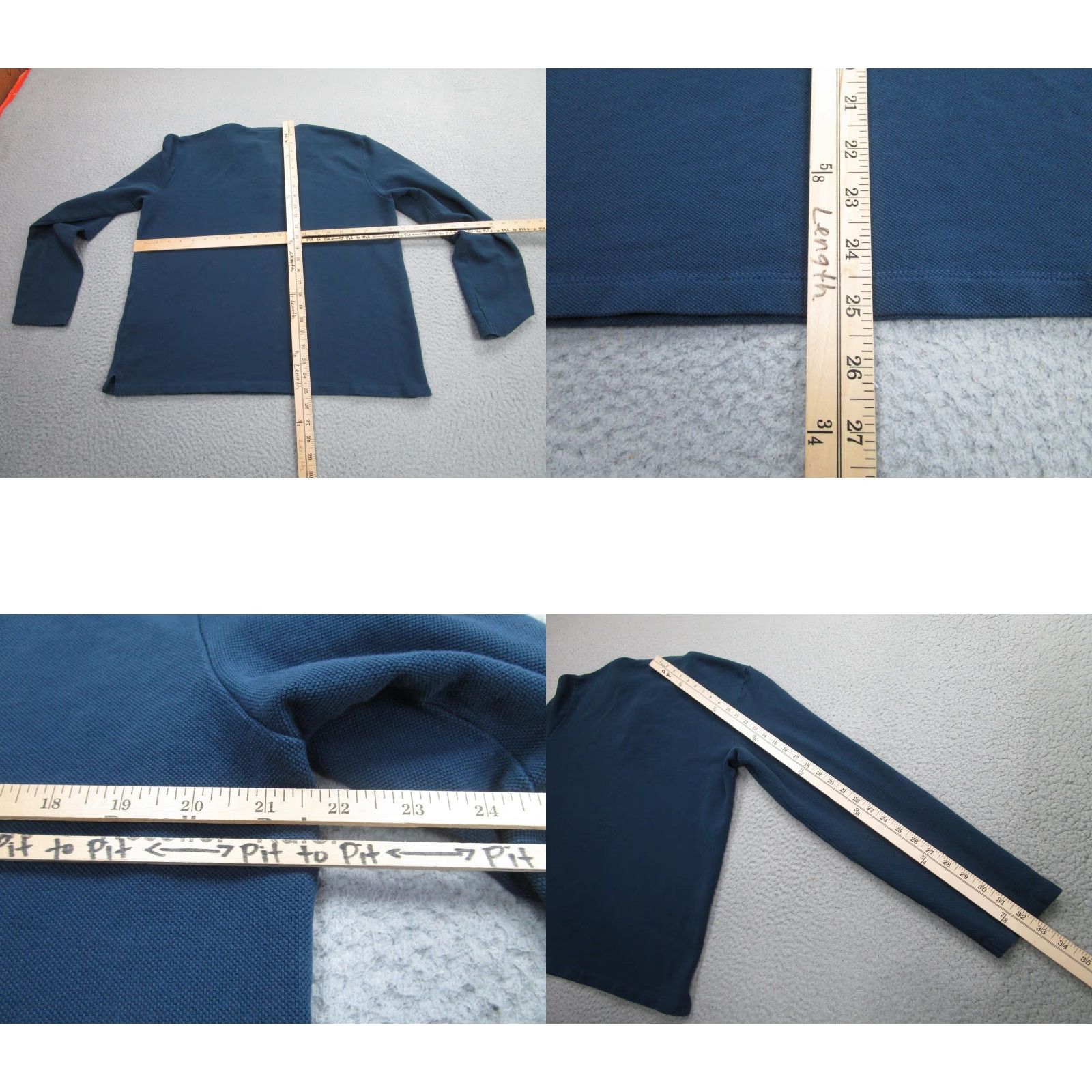The Kooples The Kooples Henley Shirt XL Blue Long Sleeve Cotton Logo Embroidered Pique Mens Size US XL / EU 56 / 4 - 8 Thumbnail
