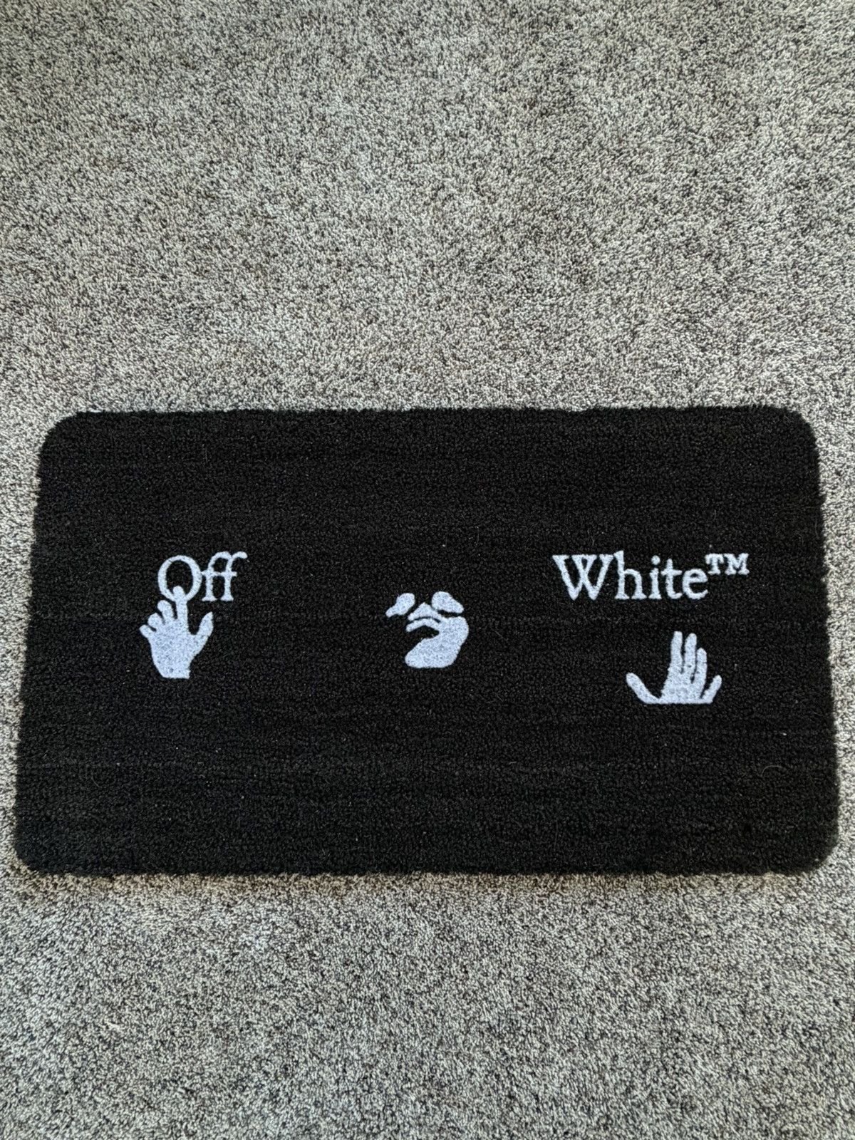 Off-White Off-White Doormat swimming man logo black rare Size ONE SIZE - 5 Thumbnail
