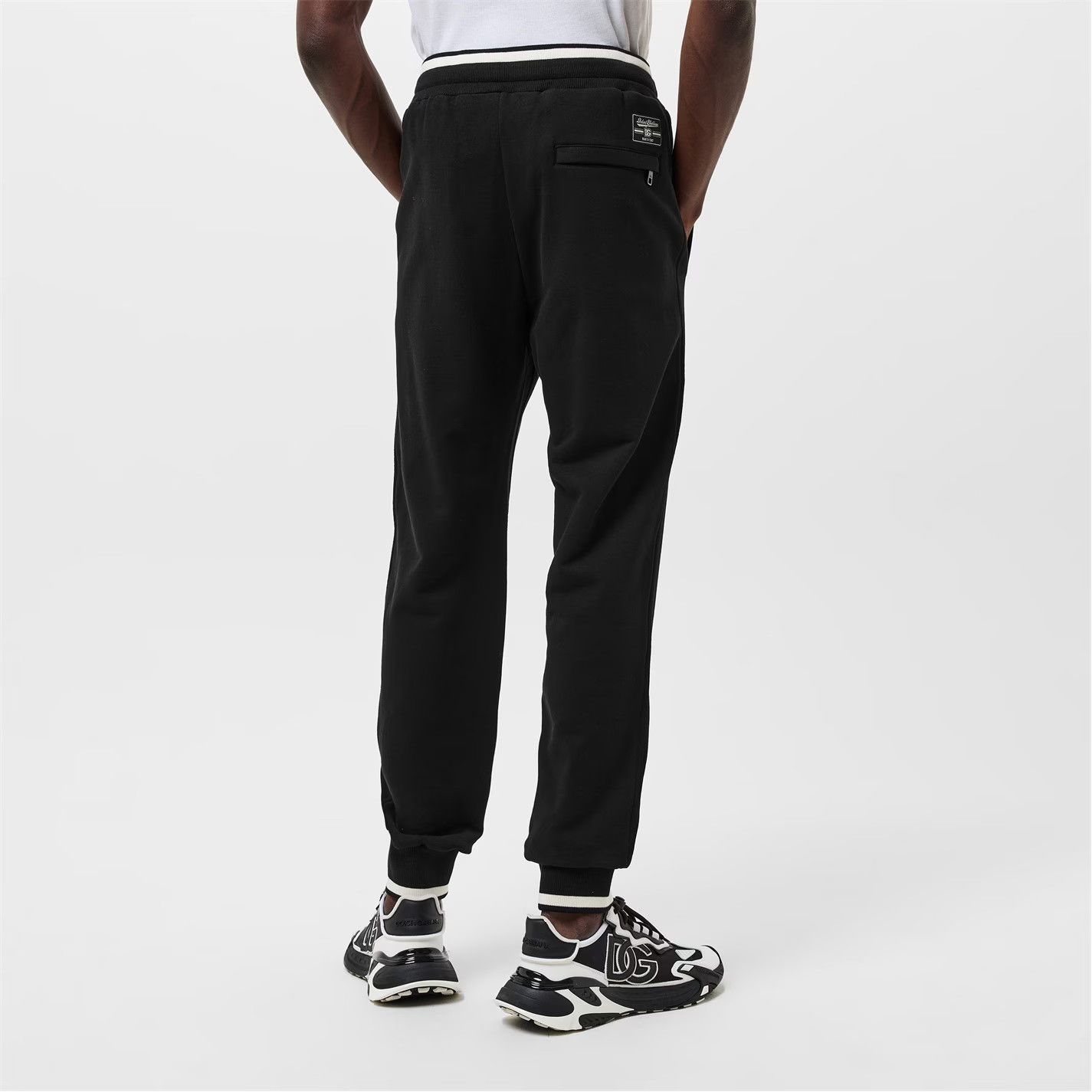 Dolce & Gabbana o1g2r1mq0426 Open Hem Fleece Sweatpants & Joggers in Nero Size US 32 / EU 48 - 4 Thumbnail
