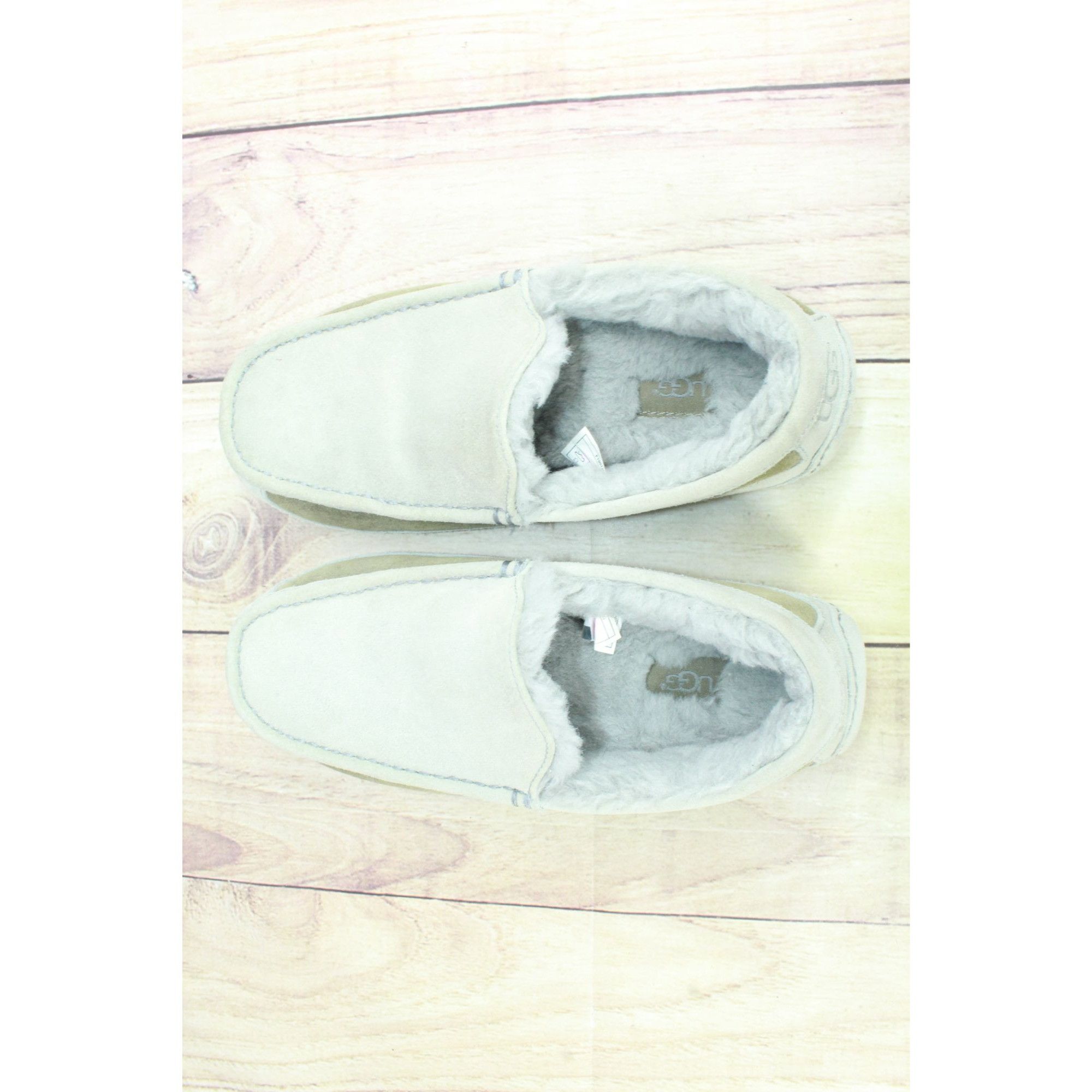 Ugg UGG Ascot Gray Suede Wool Lined Moccasin Slippers Size US 9 / EU 42 - 7 Thumbnail