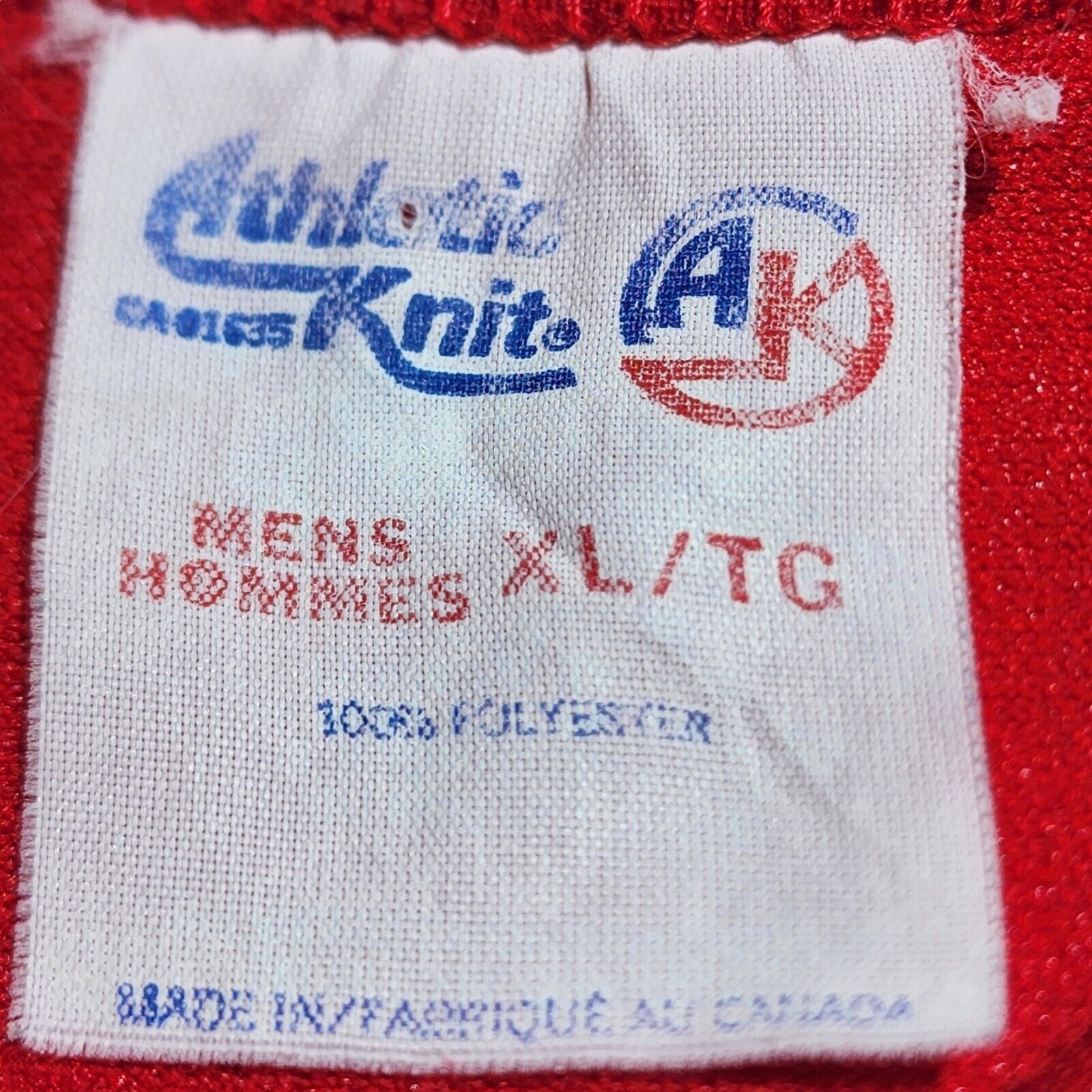Vintage Vintage Athletic Knit Hockey Jersey Red Blank XL Size US XL / EU 56 / 4 - 6 Thumbnail