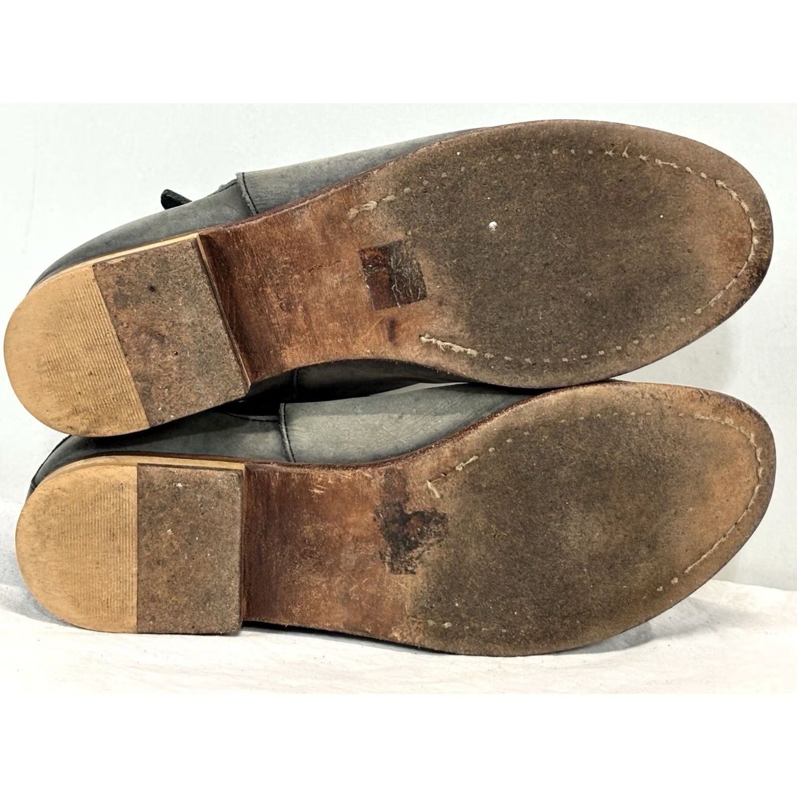 Free People Free People Braeburn Ankle Boots Women Distressed Grey Leather 39 9 Boho Festival Block Heel Leather Bootie Casual Womens Wardrobe Clean Size US 9 / IT 39 - 5 Thumbnail