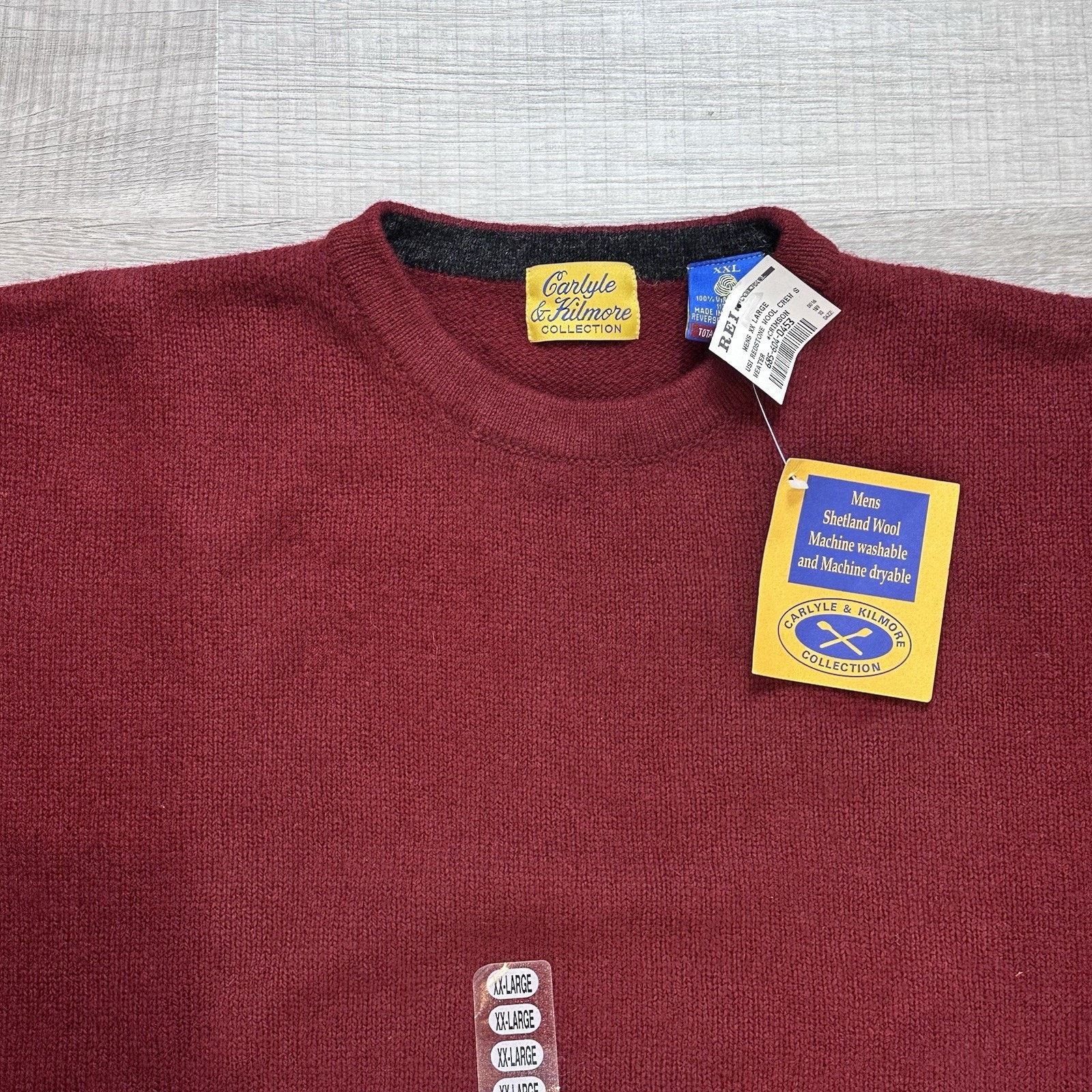 Vintage Vintage Carlyle & Kilmore Men's 2XL Virgin Wool Red Sweater Size US XXL / EU 58 / 5 - 5 Thumbnail