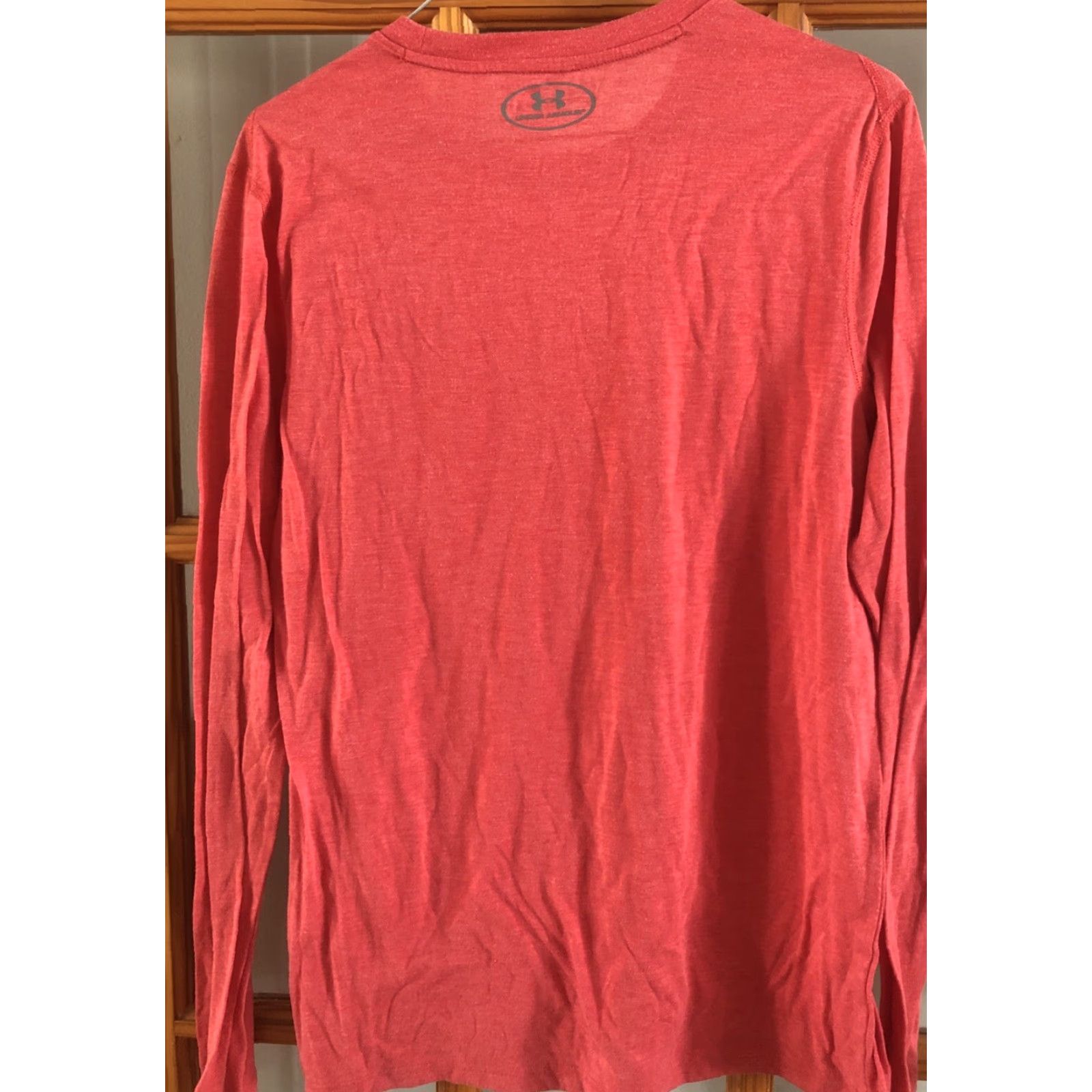 Under Armour Under Armour Mens Shirt T-Shirt Sz S Red Logo Threadborne Long Sleeve Crew Neck Pullover Athletic Activewear All Seasons Breathable Size US S / EU 44-46 / 1 - 4 Thumbnail