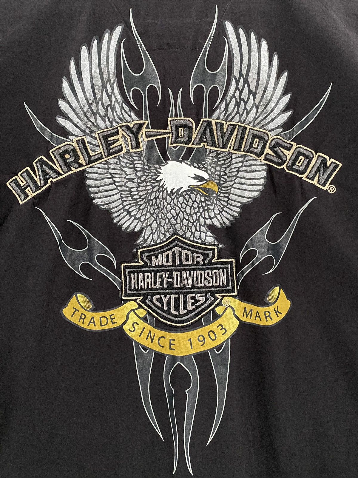 Harley Davidson Harley Davidson Motorcycle Eagle Embroidered Shirt Large Size US L / EU 52-54 / 3 - 2 Thumbnail