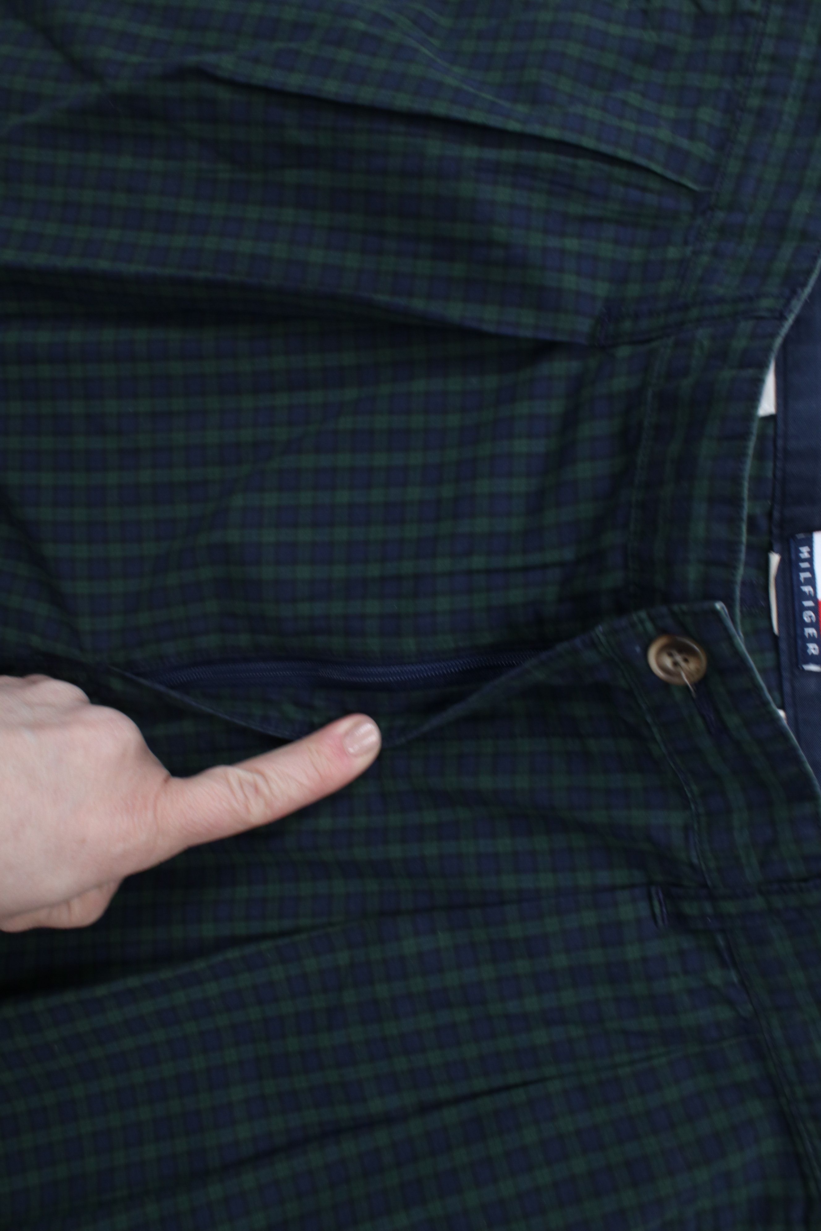 Tommy Hilfiger × Vintage Vintage 90s Tommy Hilfiger Wide Leg Chino Pants Plaid Size US 30 / EU 46 - 6 Thumbnail
