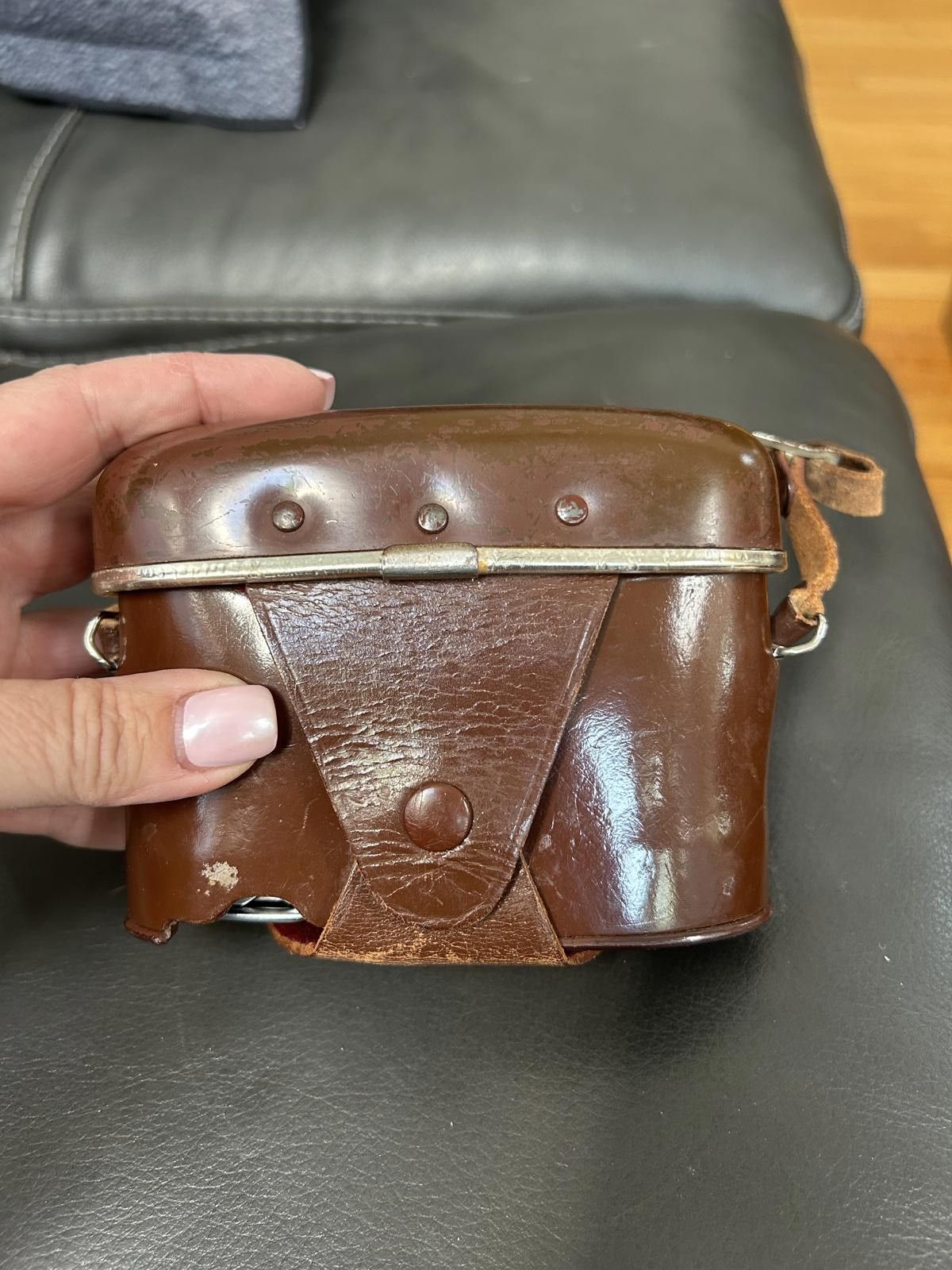 Vintage Balda camera and Leather Camera Case - Brown