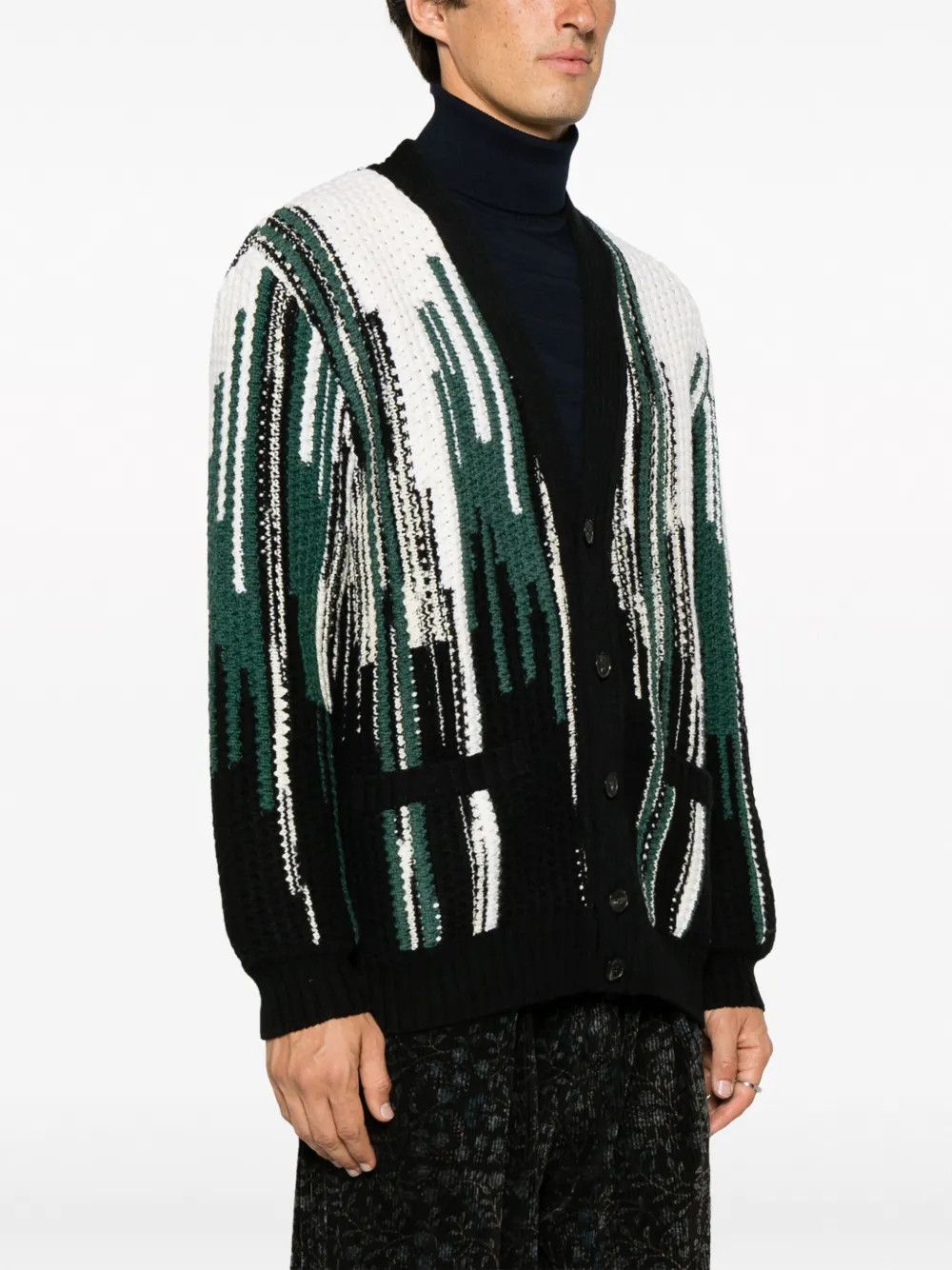 Missoni o1mle1025 Graphic Print Buttoned Cardigan in Multicolor Size US L / EU 52-54 / 3 - 5 Thumbnail