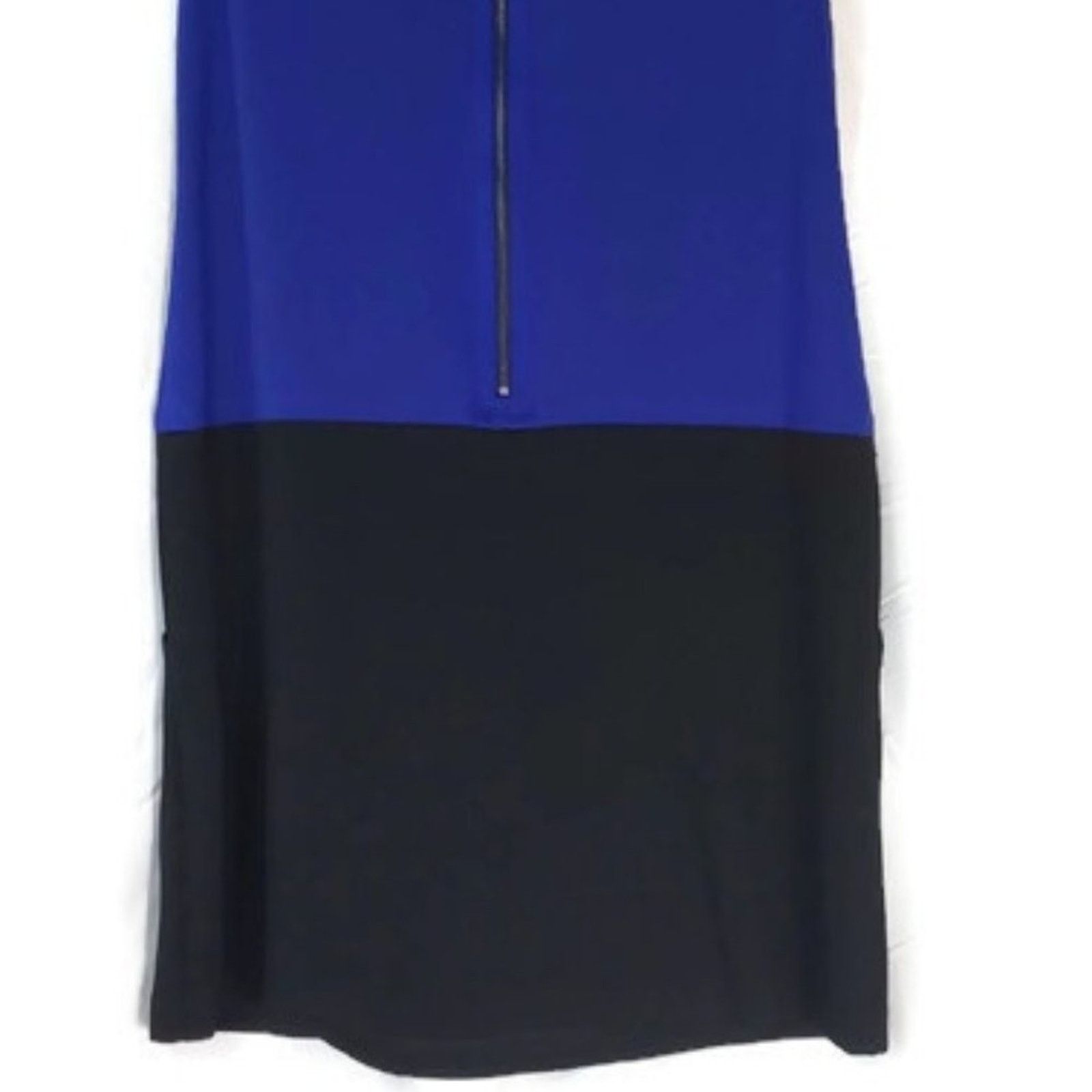 Loft Ann Taylor LOFT | Blue and Black Shift Dress | Size 4 Size S / US 4 / IT 40 - 7 Thumbnail