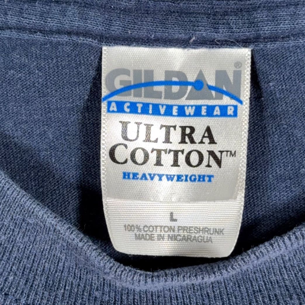 Gildan VINTAGE 420 Shirt Adult LARGE Blue Buddy Breathing Puff Give Funny Y2K Size US L / EU 52-54 / 3 - 5 Thumbnail