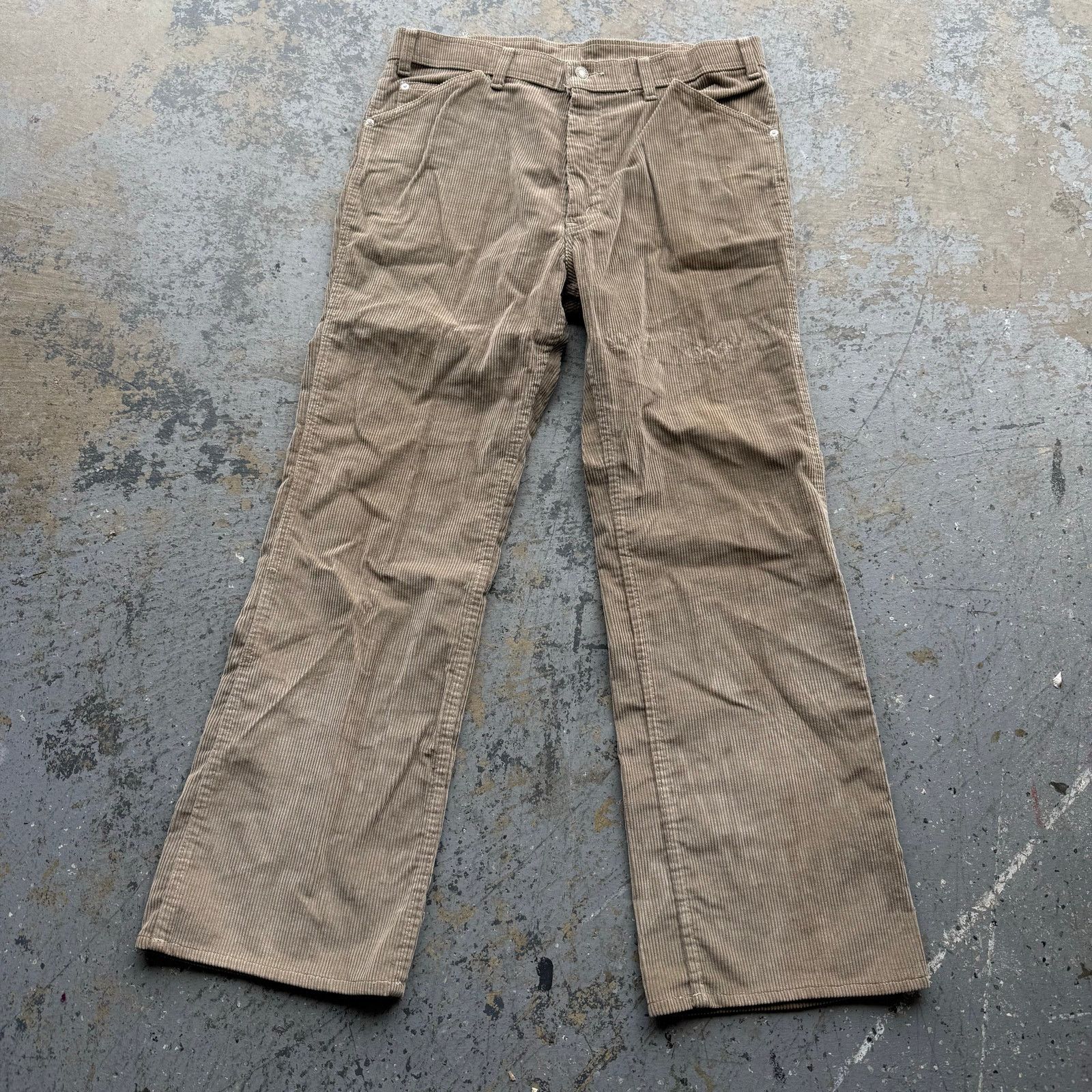 Levi's vtg 70’s Levi’s White Tab Flare Corduroy Pants Talon 42 Zip Size US 34 / EU 50 - 3 Thumbnail