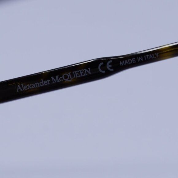 Alexander McQueen Alexander McQueen AM0191O 002 Eyeglasses Havana 54mm Square Size ONE SIZE - 7 Thumbnail