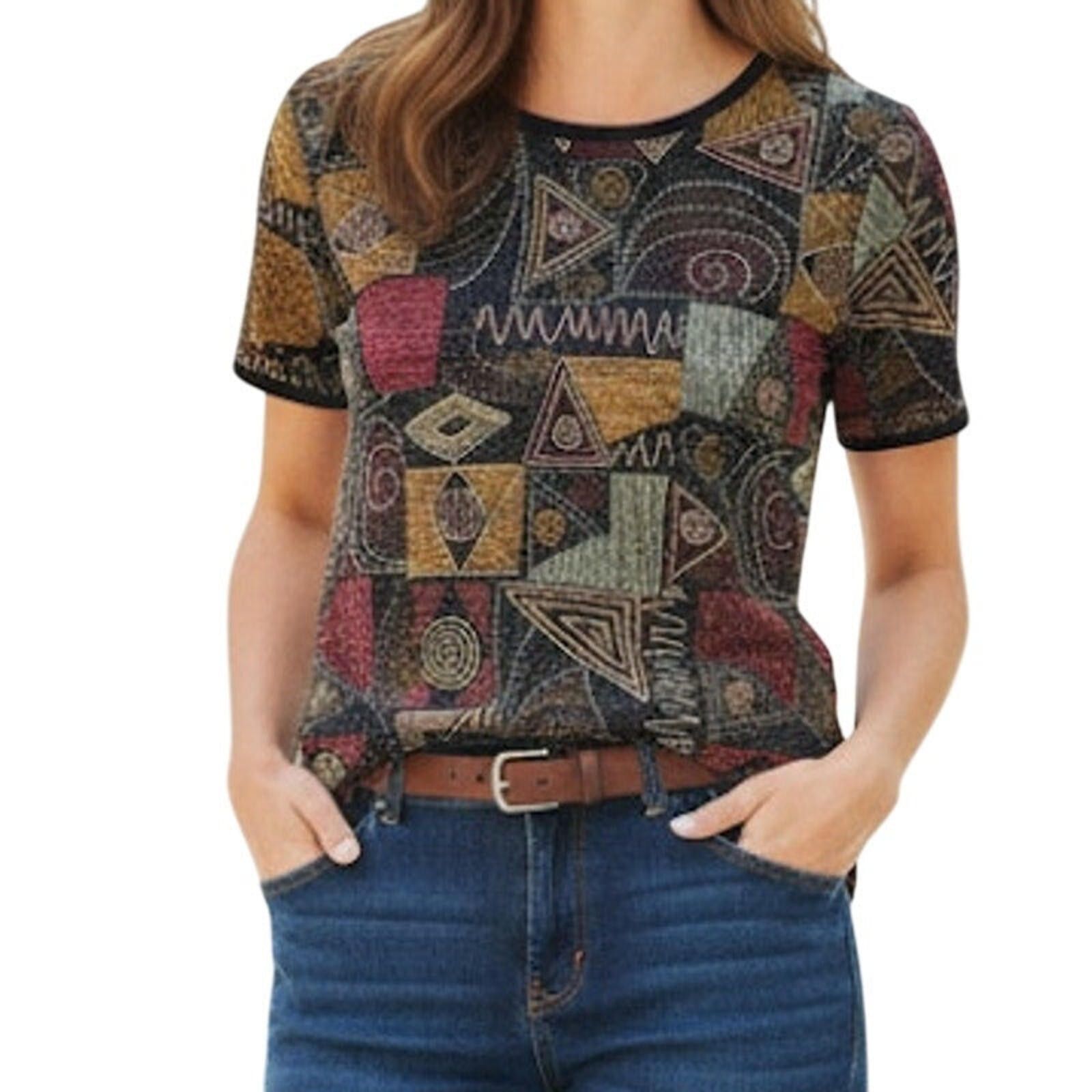 Other Hermann Lange Black Red Beaded Blouse Womens 38 Small Medium Size S / US 4 / IT 40 - 2 Thumbnail