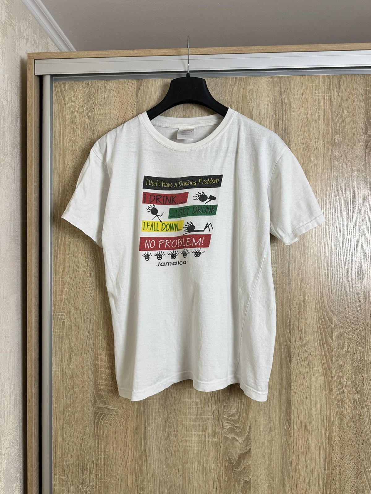 Japanese Brand 🔥 Vintage 90s Drink Humor Jamaica Funny Souvenir T Shirt Size US S / EU 44-46 / 1 - 2 Thumbnail