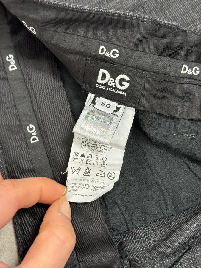 Dolce & Gabbana 2000s Dolce & Gabbana Grey Wool Checkered Classy Tailored Pants Size US 34 / EU 50 - 10 Thumbnail