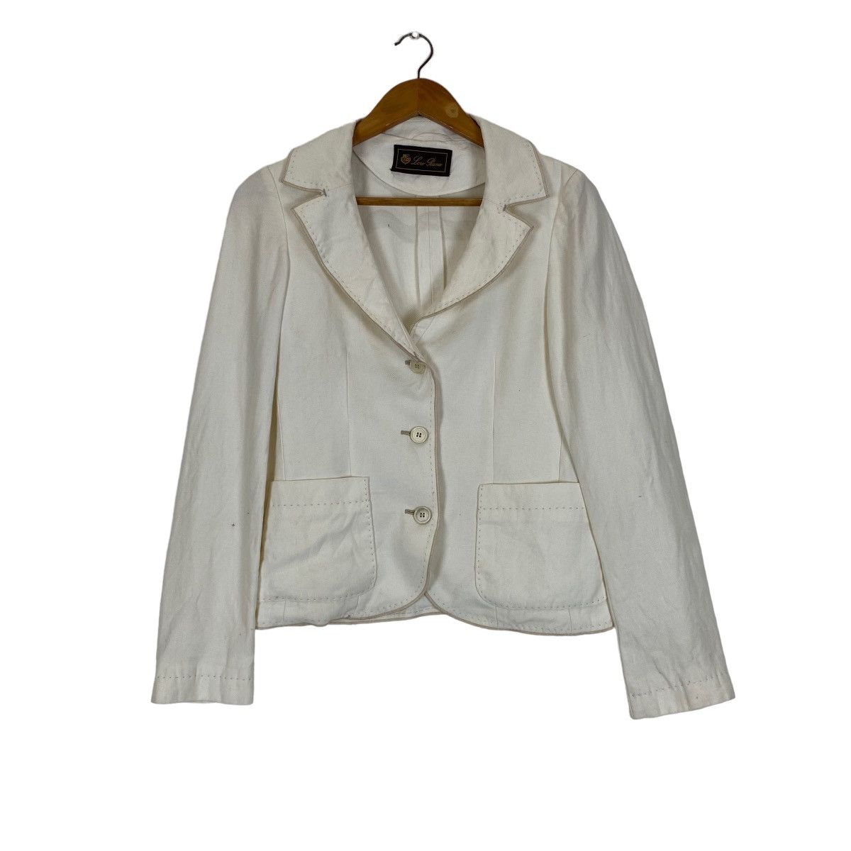 Loro Piana Nice design Loro Piana white women jacket Size S / US 4 / IT 40 - 1 Thumbnail