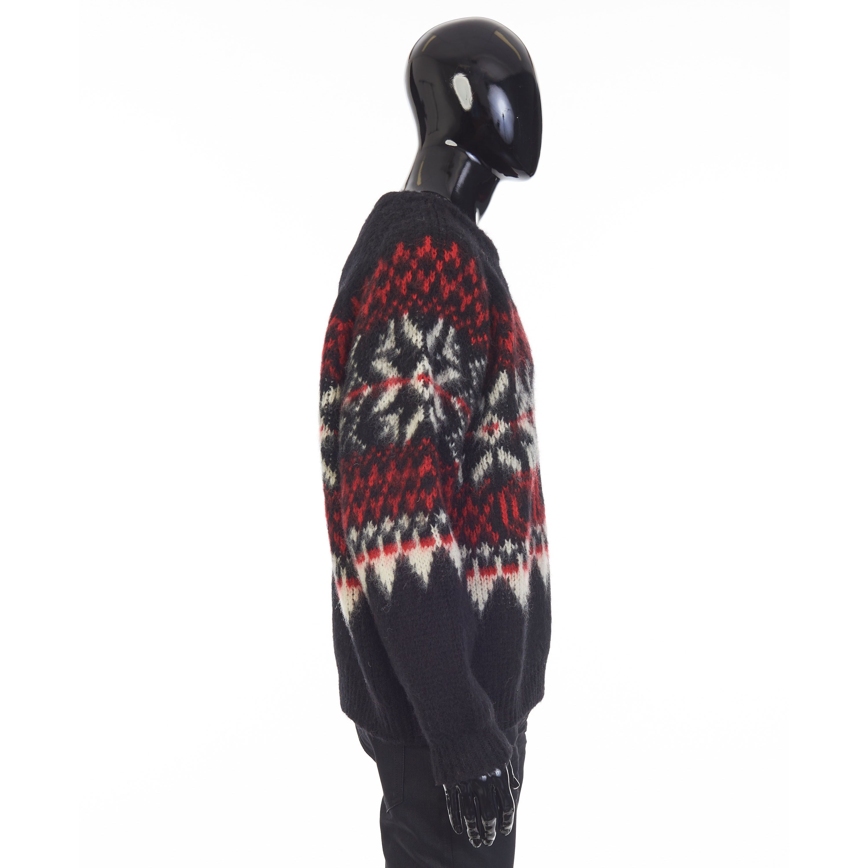 Celine Boxy Crew Neck Sweater In Snowflake Jacquard Wool Size US M / EU 48-50 / 2 - 7 Thumbnail