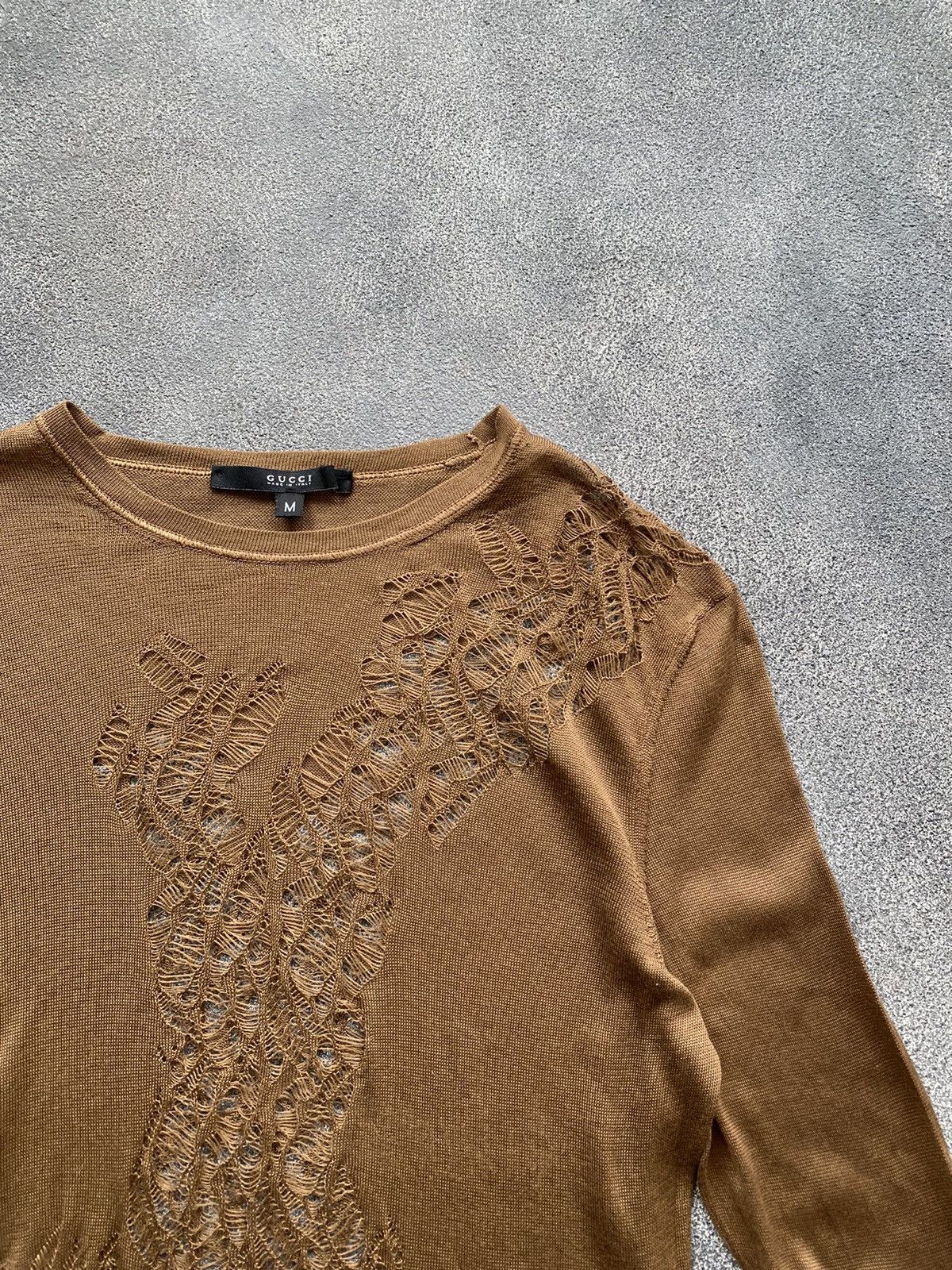 Gucci 2000’s Gucci By Tom Ford Silk Mesh Blouse Size M / US 6-8 / IT 42-44 - 8 Thumbnail