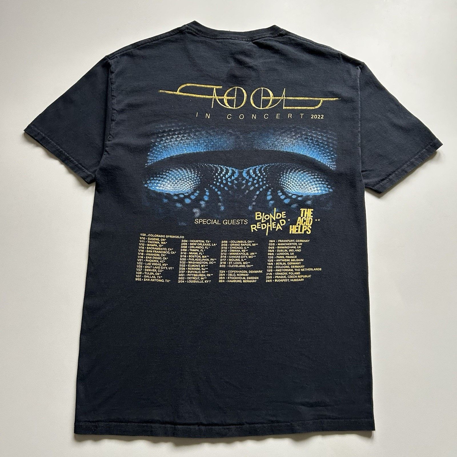Band Tees × Fruit Of The Loom × Vintage Vintage Tool T Shirt Medium Faded Black 2022 Tour Concert Size US M / EU 48-50 / 2 - 3 Thumbnail