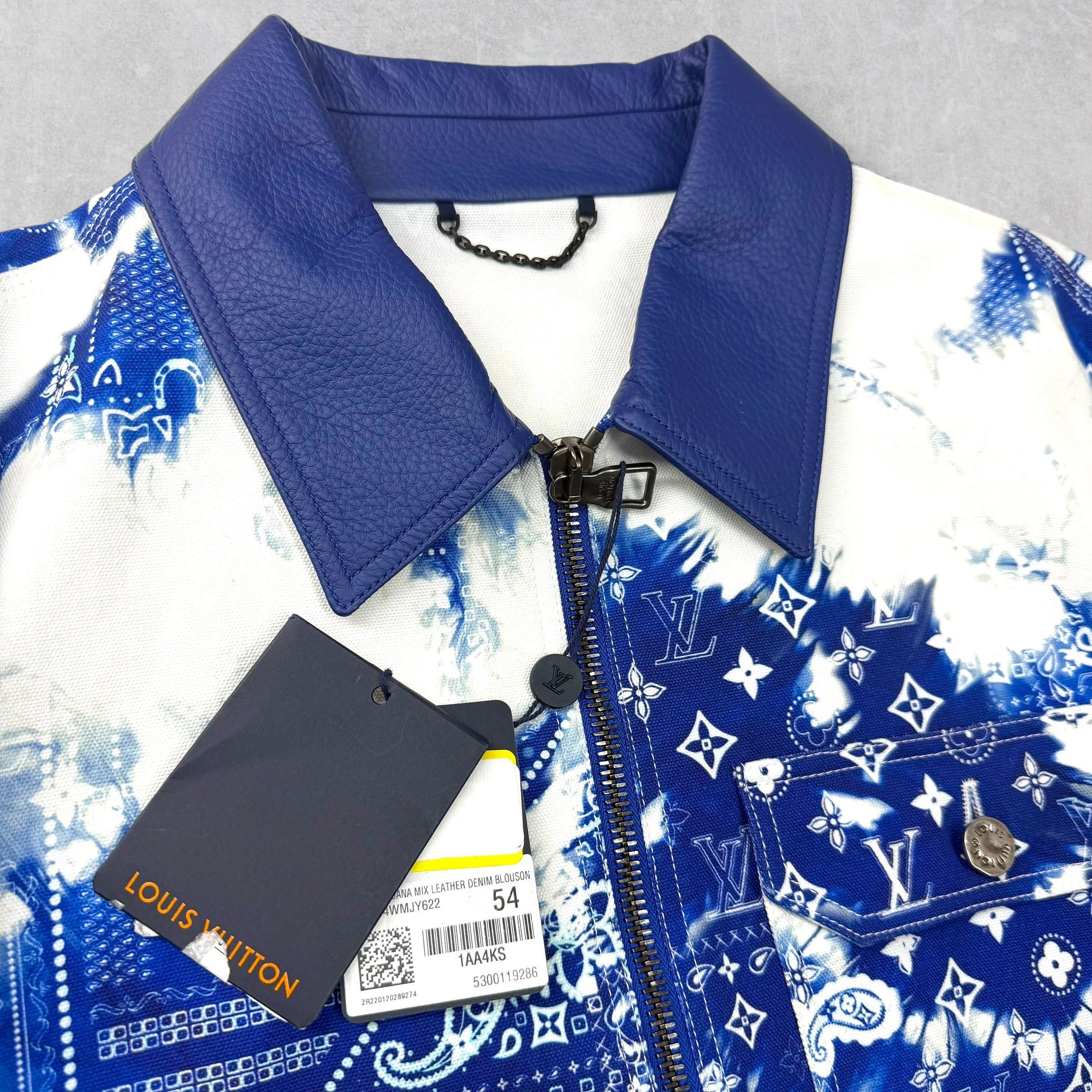 Louis Vuitton Louis Vuitton Bandana Leather Denim Blouson 54 (XL) Size US XL / EU 56 / 4 - 3 Thumbnail