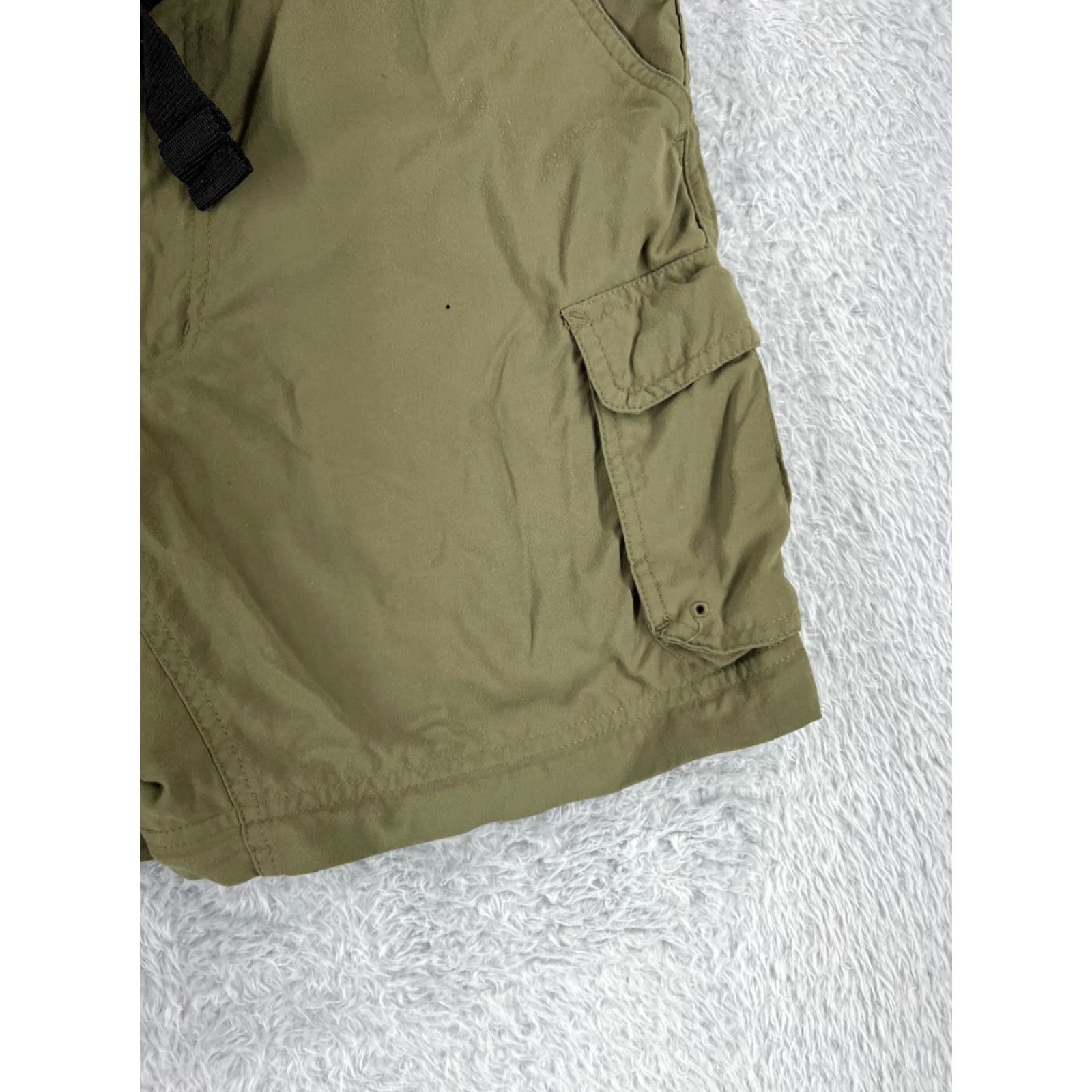 Vintage BOY SCOUTS OF AMERICA Cargo Shorts Men Small Green Nylon 30x6 Military Size US 29 - 2 Thumbnail