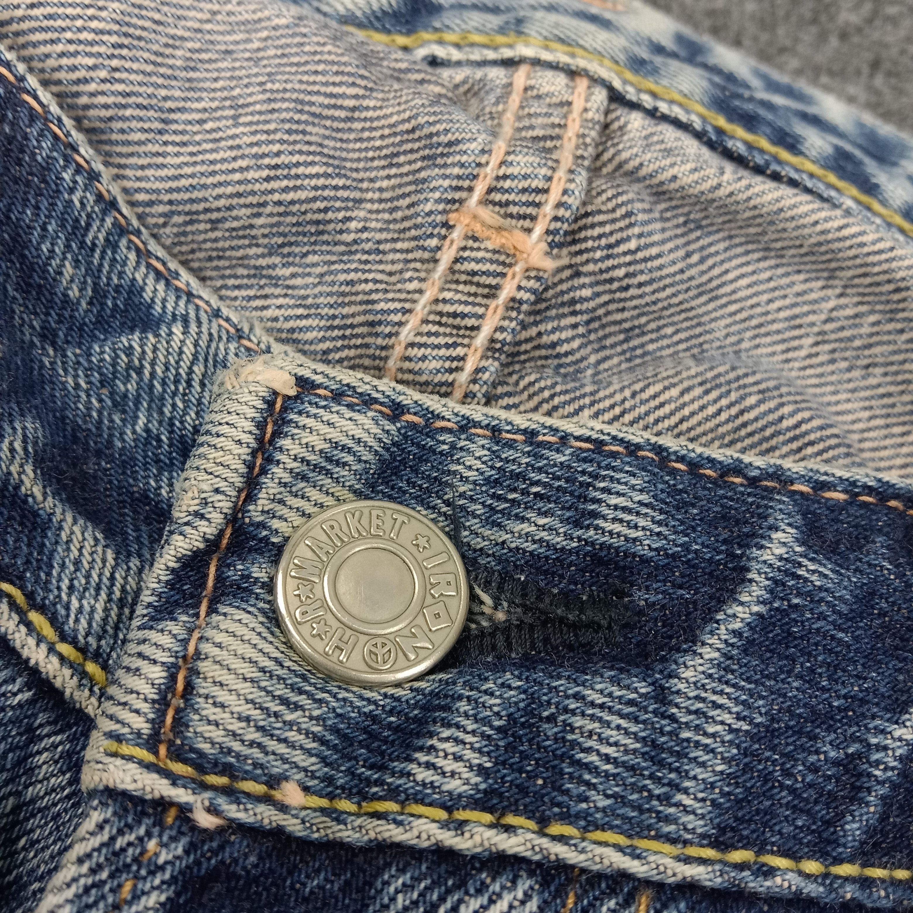HOLLYWOOD RANCH MARKET H.Ranch.M Distressed Style Selvedge Denim Jeans C244N29 Size US 32 / EU 48 - 4 Thumbnail