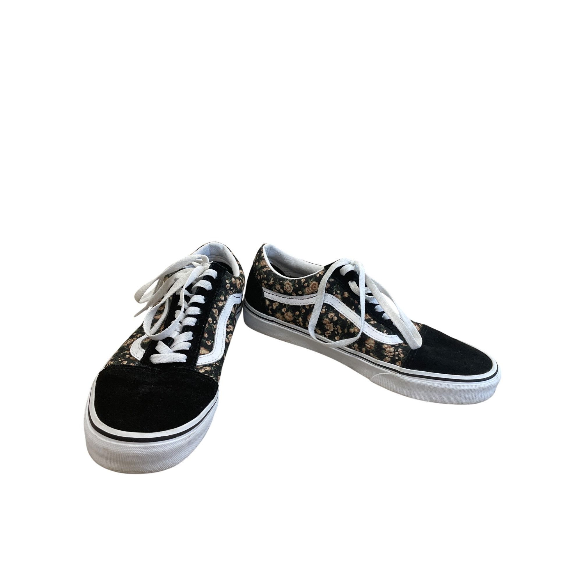 Vans Vans Old Skool Mens Black Floral leather Low Sneakers Size 1 Size US 10 / EU 43 - 1 Thumbnail