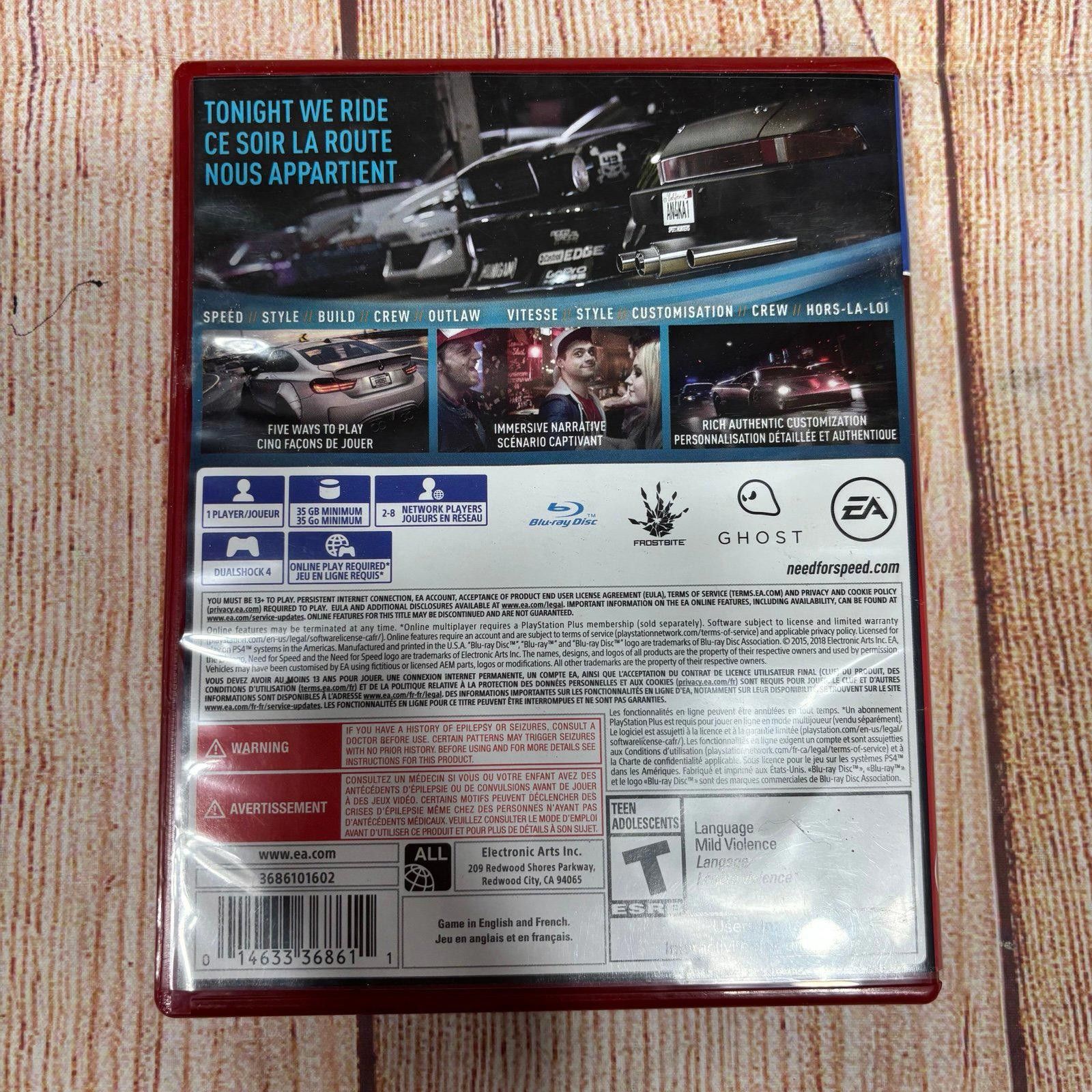 Playstation Need for Speed PlayStation Hits PS4 Game Size ONE SIZE - 2 Thumbnail