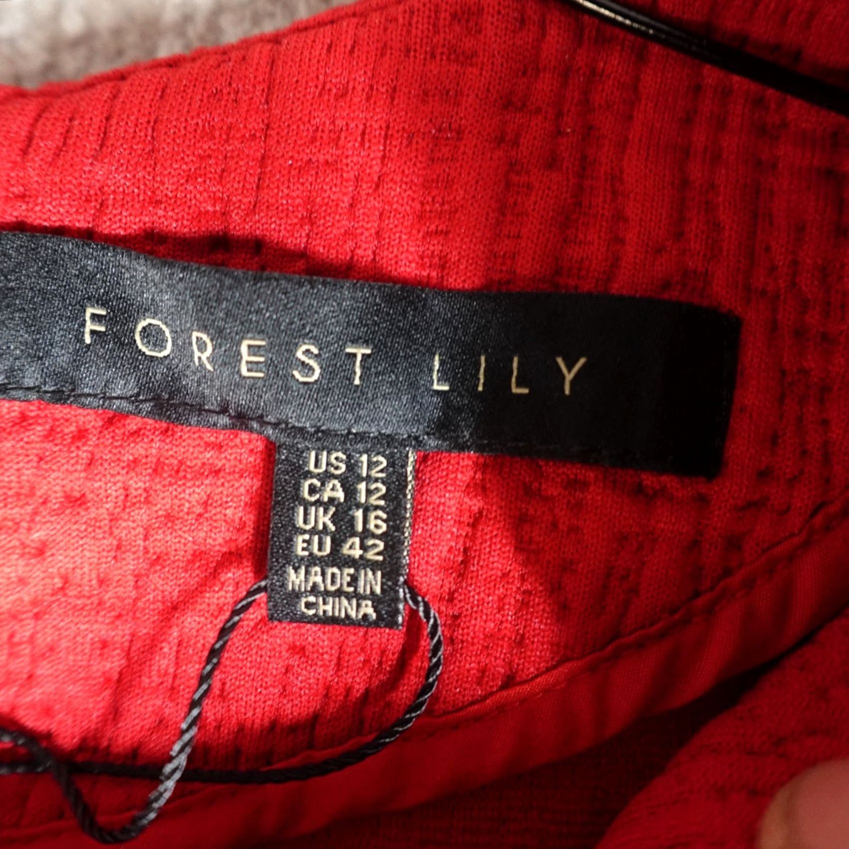 Vintage Forest Lily Dress Womens 12 Red Sleeveless Jacquard Knee Length Sheath Vintage No Size XL / US 12-14 / IT 48-50 - 5 Thumbnail