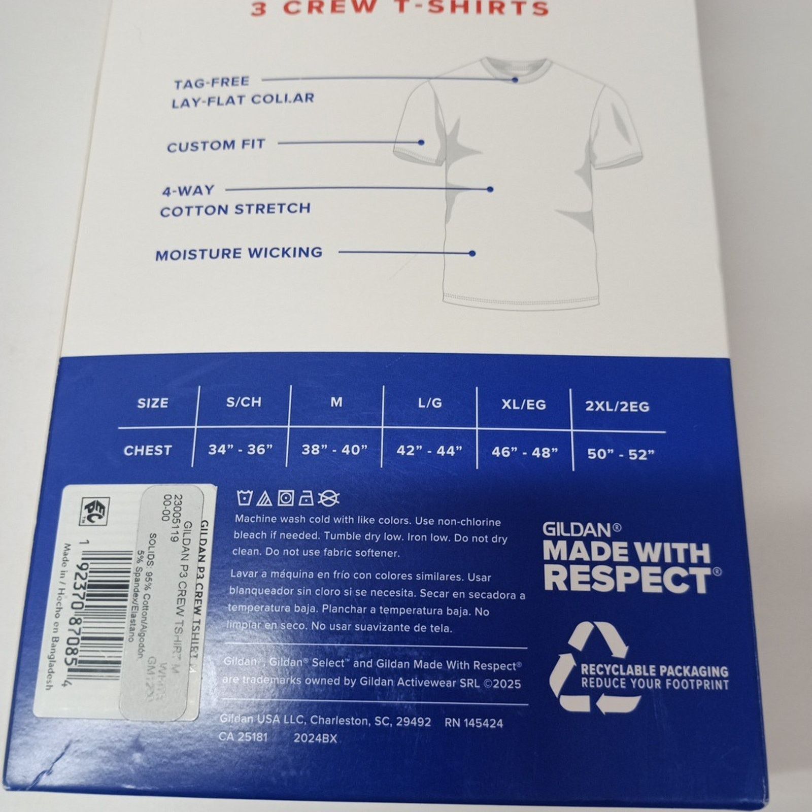 Gildan Gildan T-Shirt Men's Size M 38"-40" White Tag Free 3 Tees Size US M / EU 48-50 / 2 - 3 Thumbnail