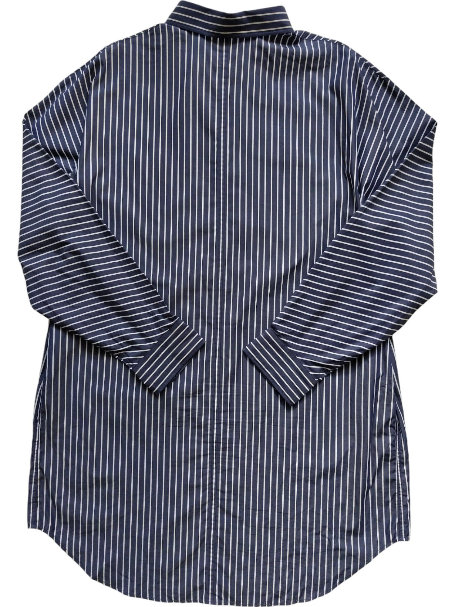 Balenciaga Blue And White Striped Shirt Dress With 2 Side Pockets Size XXS / US 00 / IT 34 - 2 Thumbnail