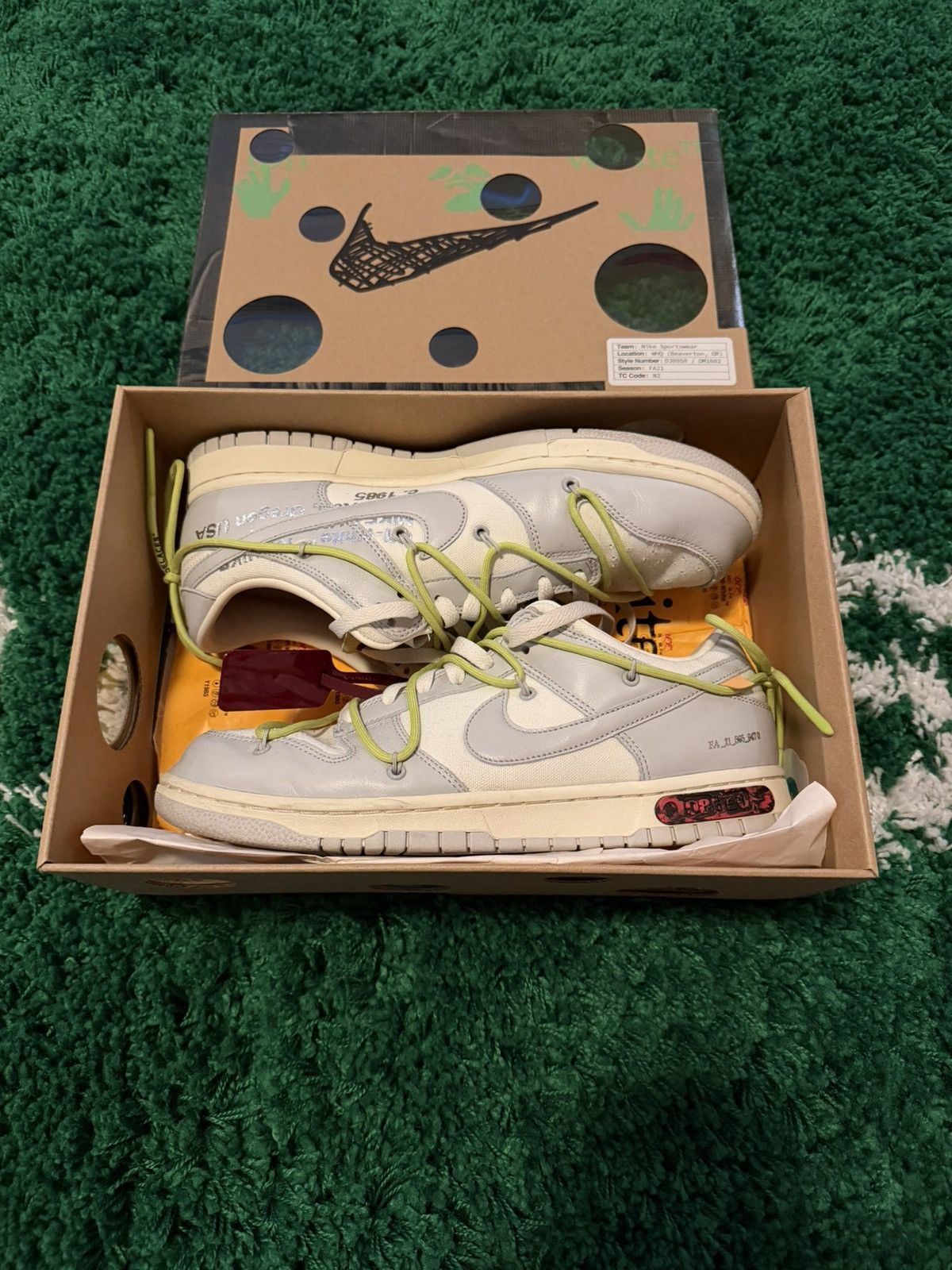 Nike × Off-White Nike x Off White Dunk Low Lot 08 Sz. 11 Size US 11 / EU 44 - 1 Thumbnail