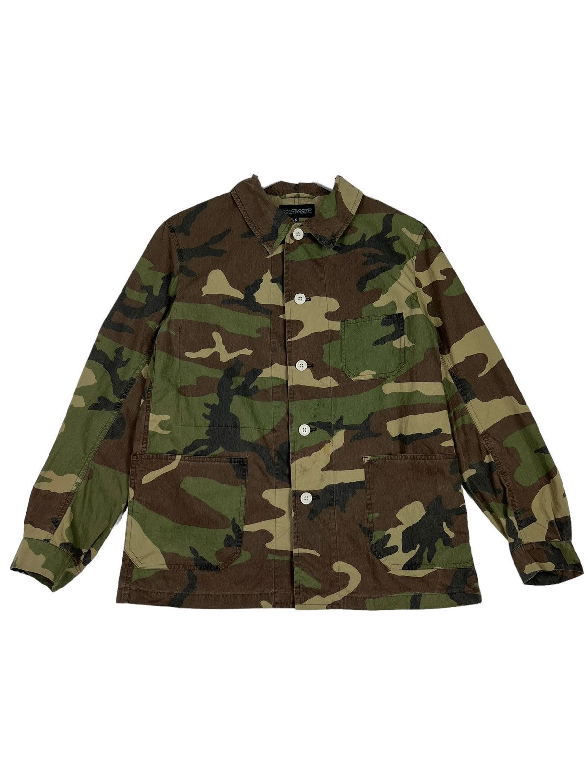 Japanese Brand CHOOCHUCHAMP WOODLAND CAMO MILITARY SHIRT JACKET Size US S / EU 44-46 / 1 - 2 Thumbnail