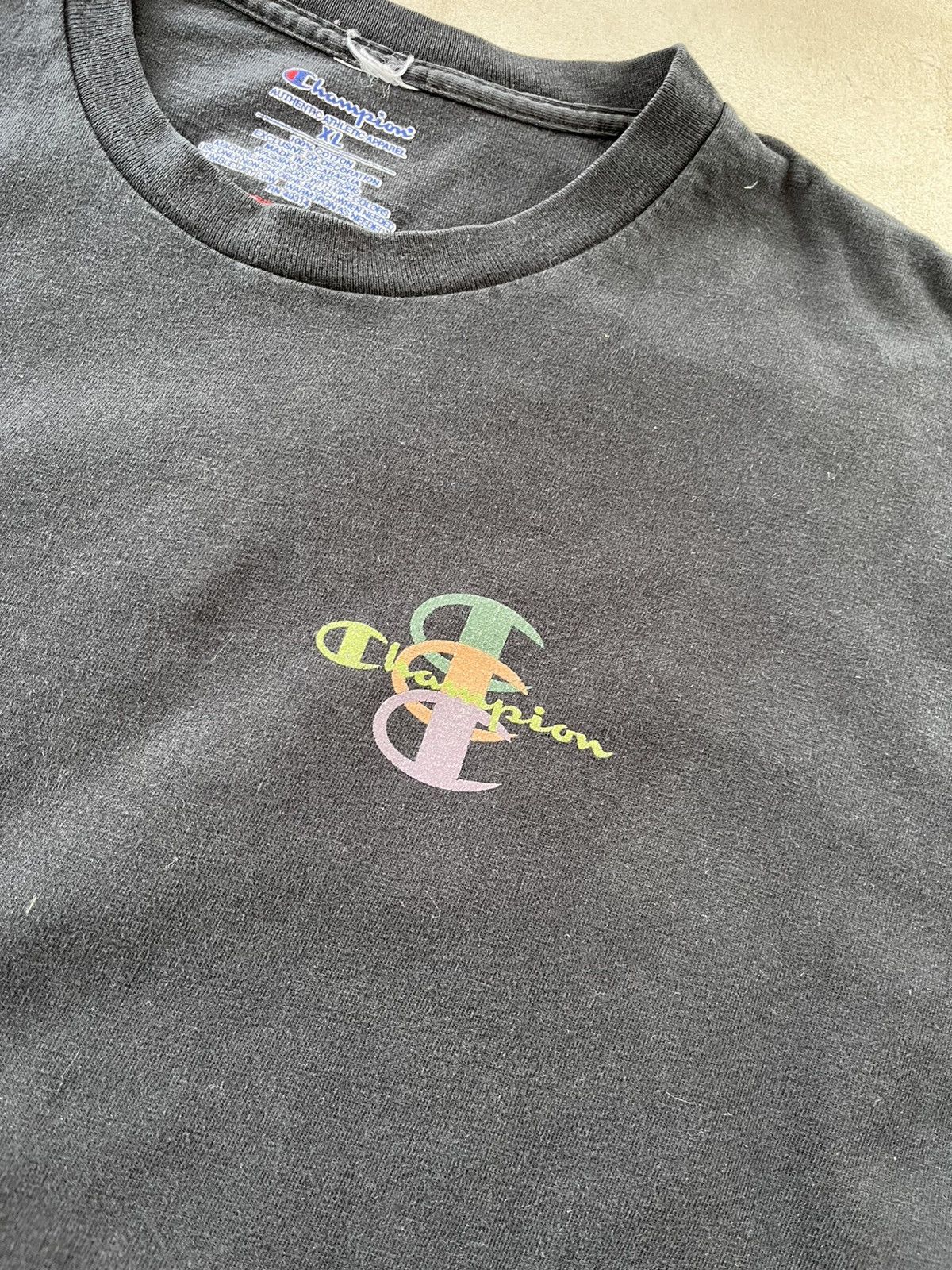 Champion × Supreme Vintage Champion Supreme Faded Black LongSleeve Tshirt Y2K Size US XL / EU 56 / 4 - 8 Thumbnail
