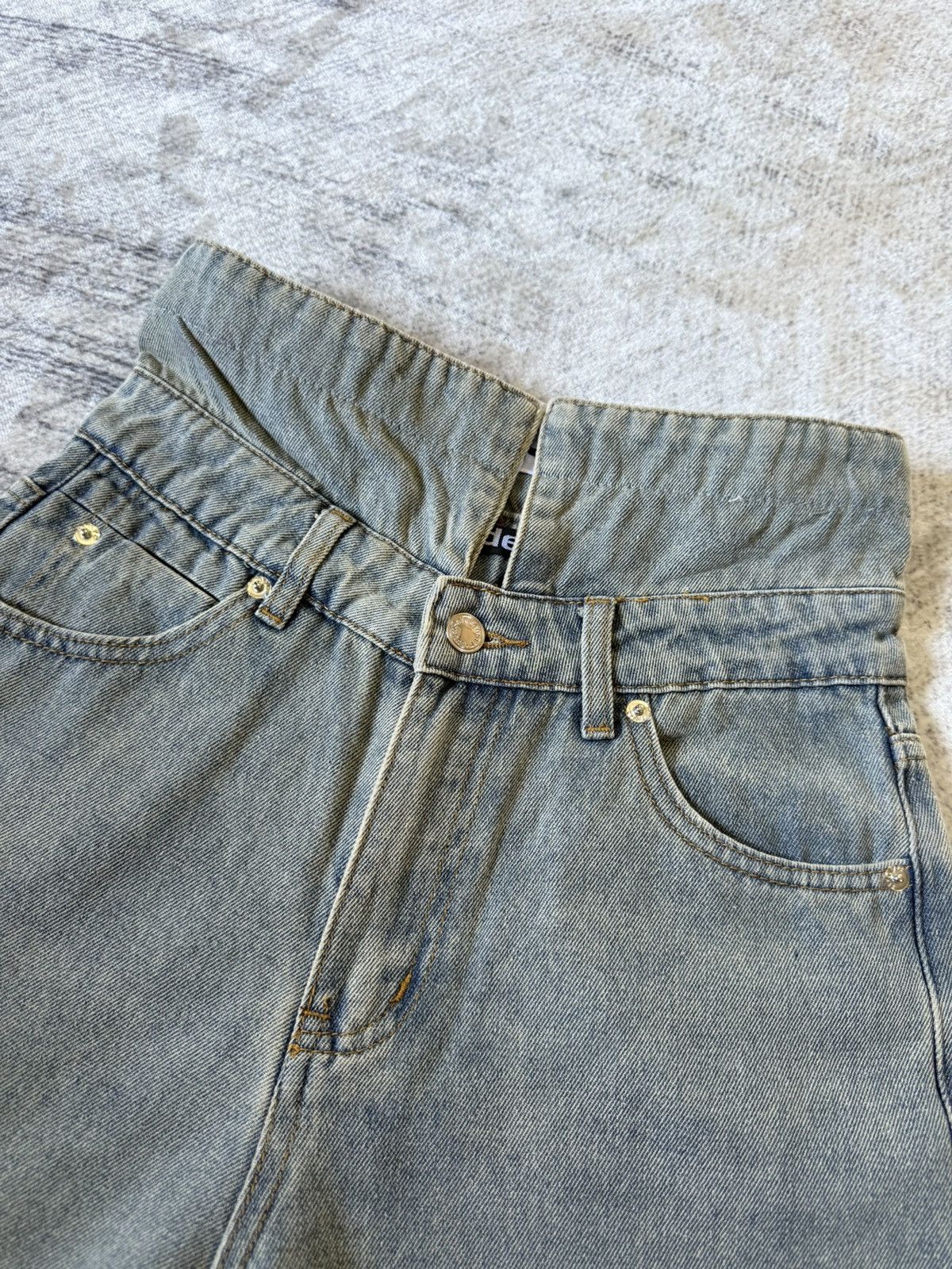 Alexander Wang Alexander Wang Trompe L’oeil Collar Waist Baggy Loose Jeans Size US 27 - 21 Thumbnail