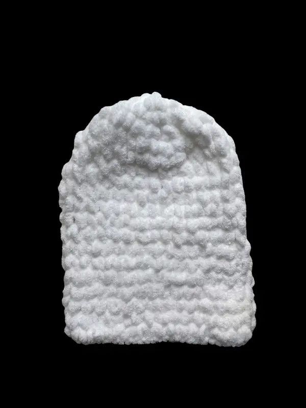 VIBE Handmade Knitted Balaclava Ski Mask Bunny Style TikTok Size ONE SIZE - 6 Thumbnail