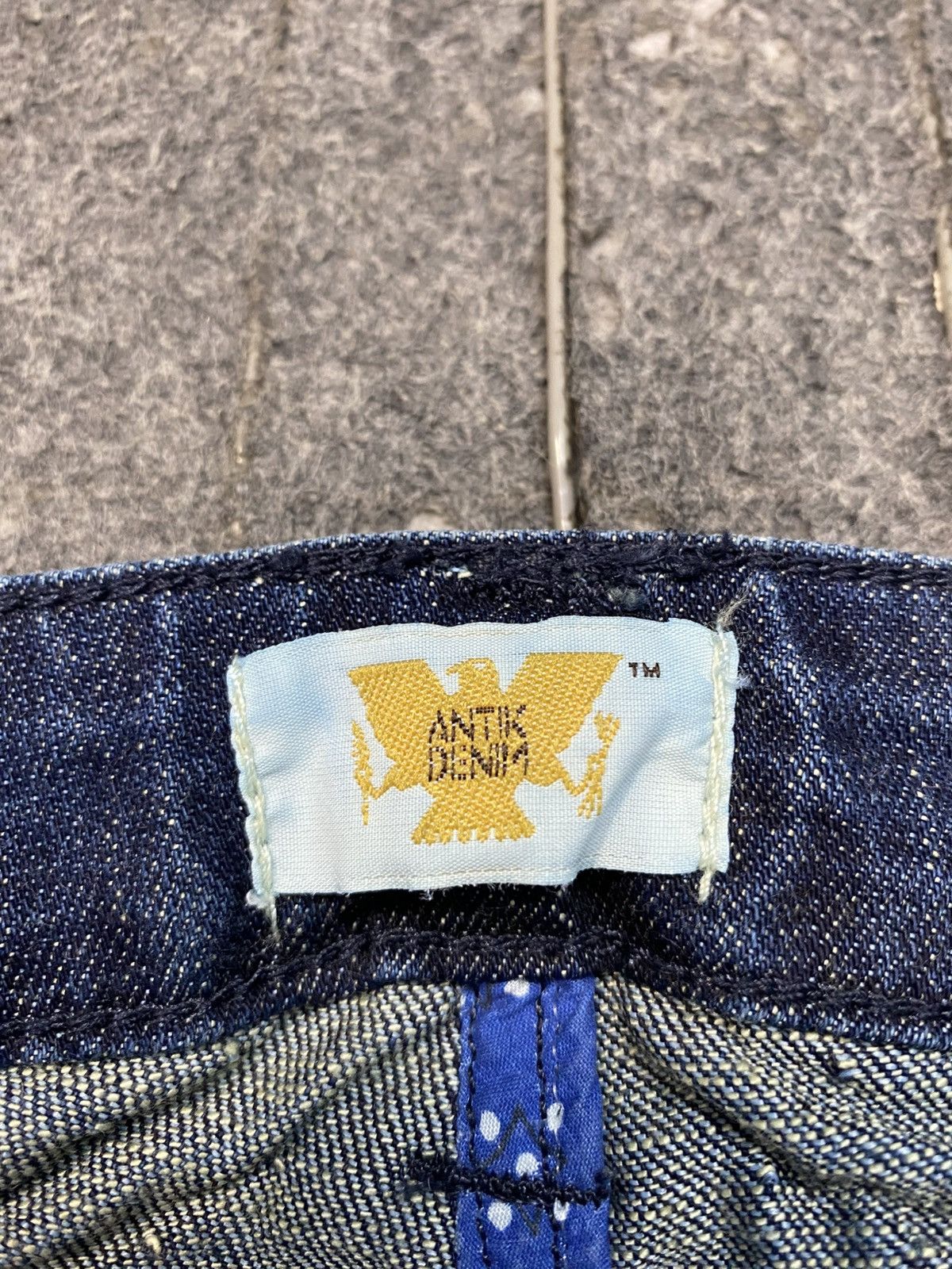 Antik Denim Hype Antik Denim Indigo Jeans Embroidery Logo Size 31" - 9 Thumbnail