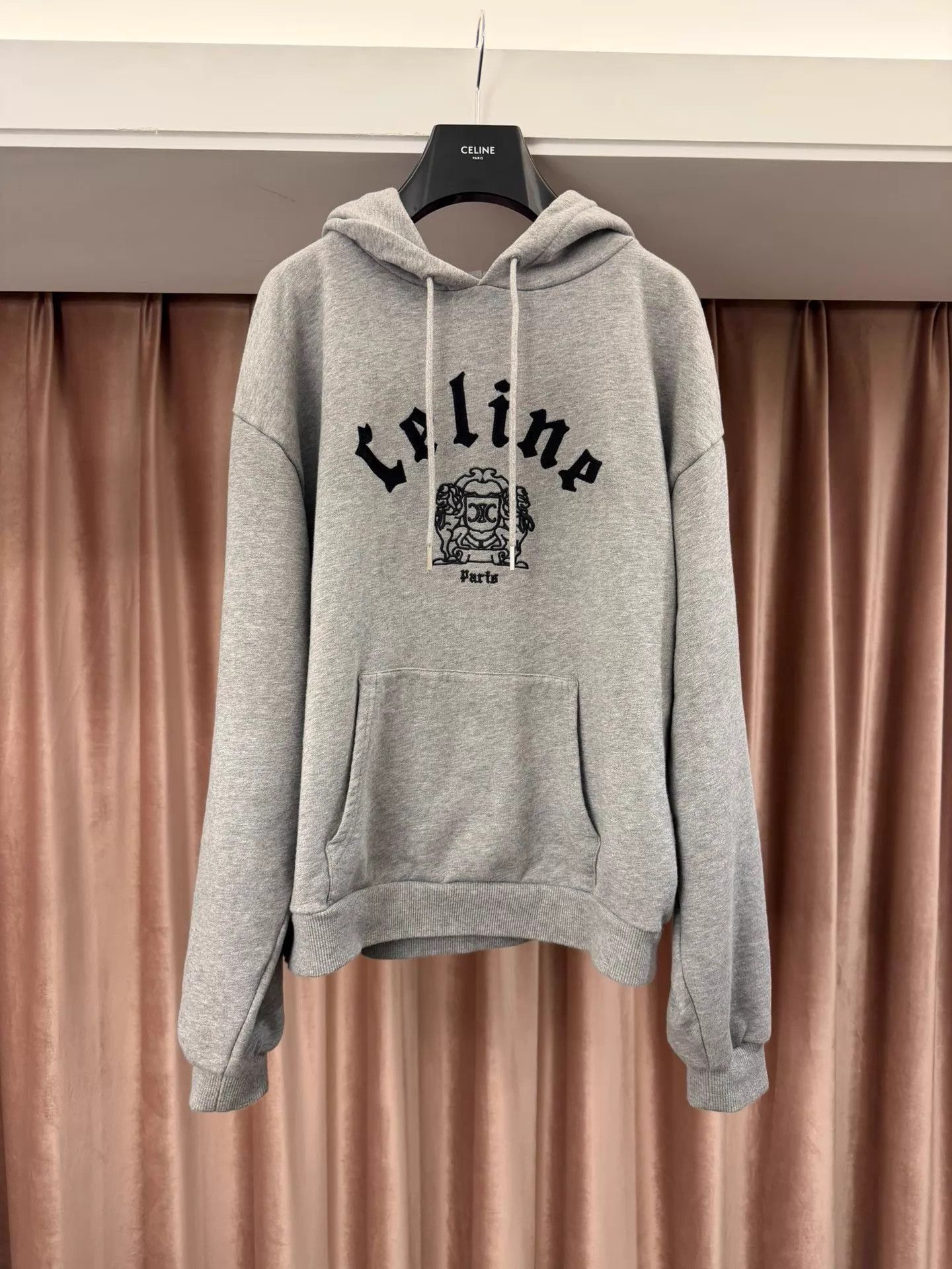 Celine Gray Graphic Hoodie with Drawstring and Pocket Size US M / EU 48-50 / 2 - 1 Thumbnail
