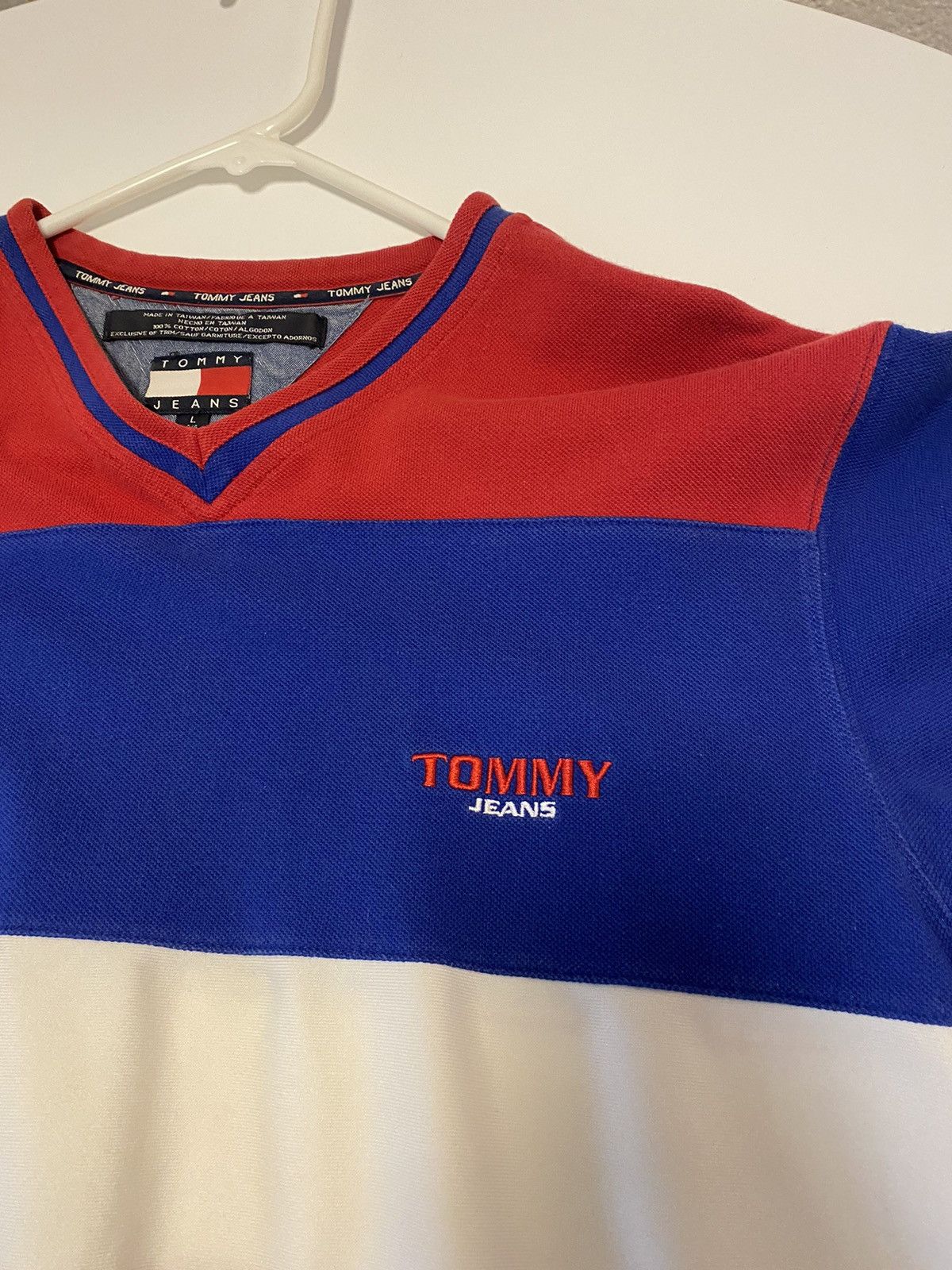 Tommy Hilfiger × Tommy Jeans × Vintage Tommy Jeans Mesh V-neck t-Shirt Men’s Size L Size US L / EU 52-54 / 3 - 4 Thumbnail