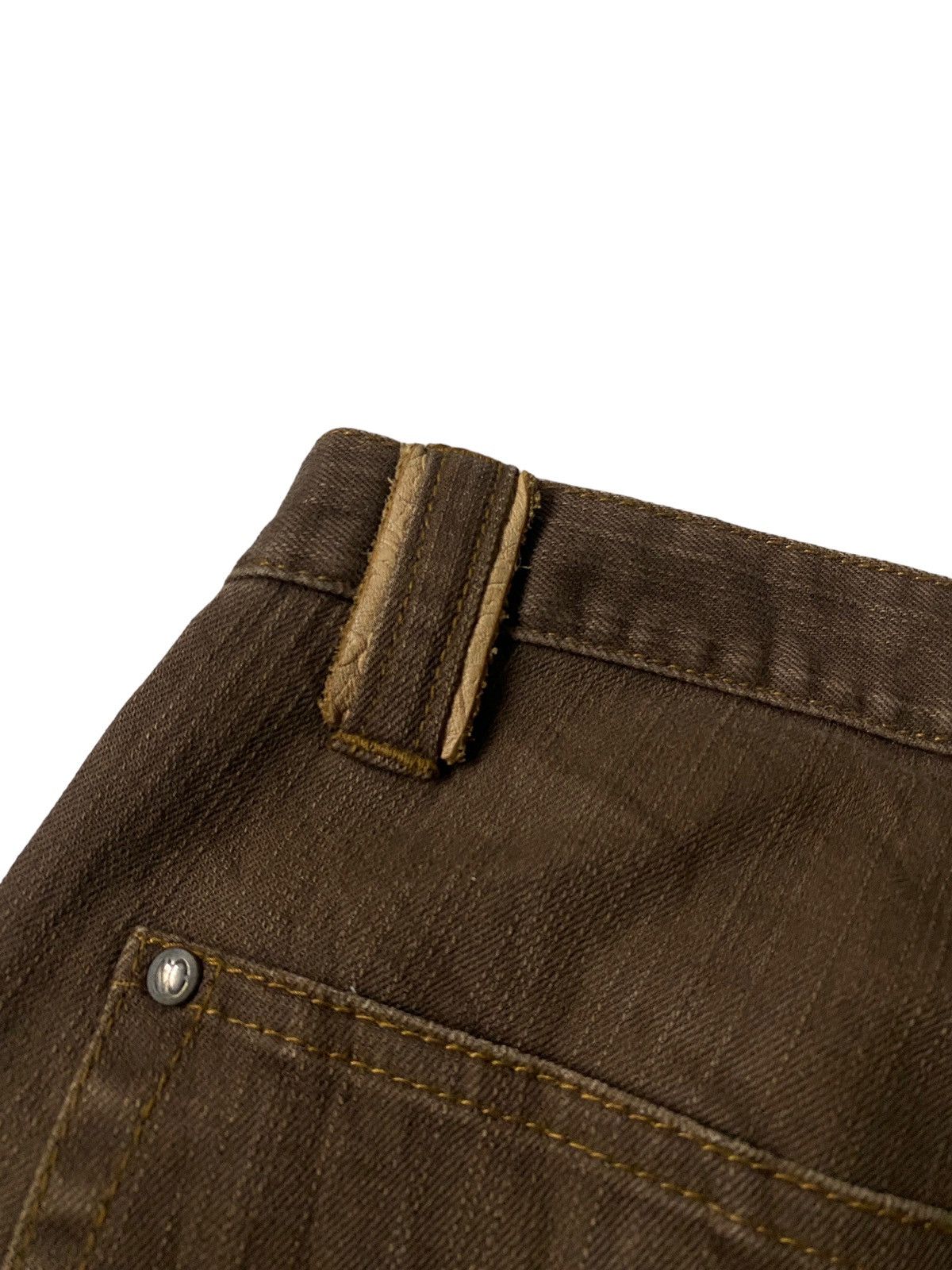 If Six Was Nine Nicole Club Flared Mudwash Leather Jeans Size US 30 / EU 46 - 11 Thumbnail