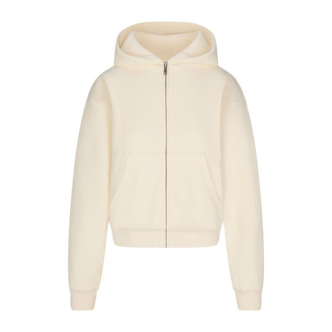 SKIMS SKIMS Hoodie Cotton Fleece Waffle Lined Shrunken Zip Up Hood Size XS / US 0-2 / IT 36-38 - 2 Thumbnail