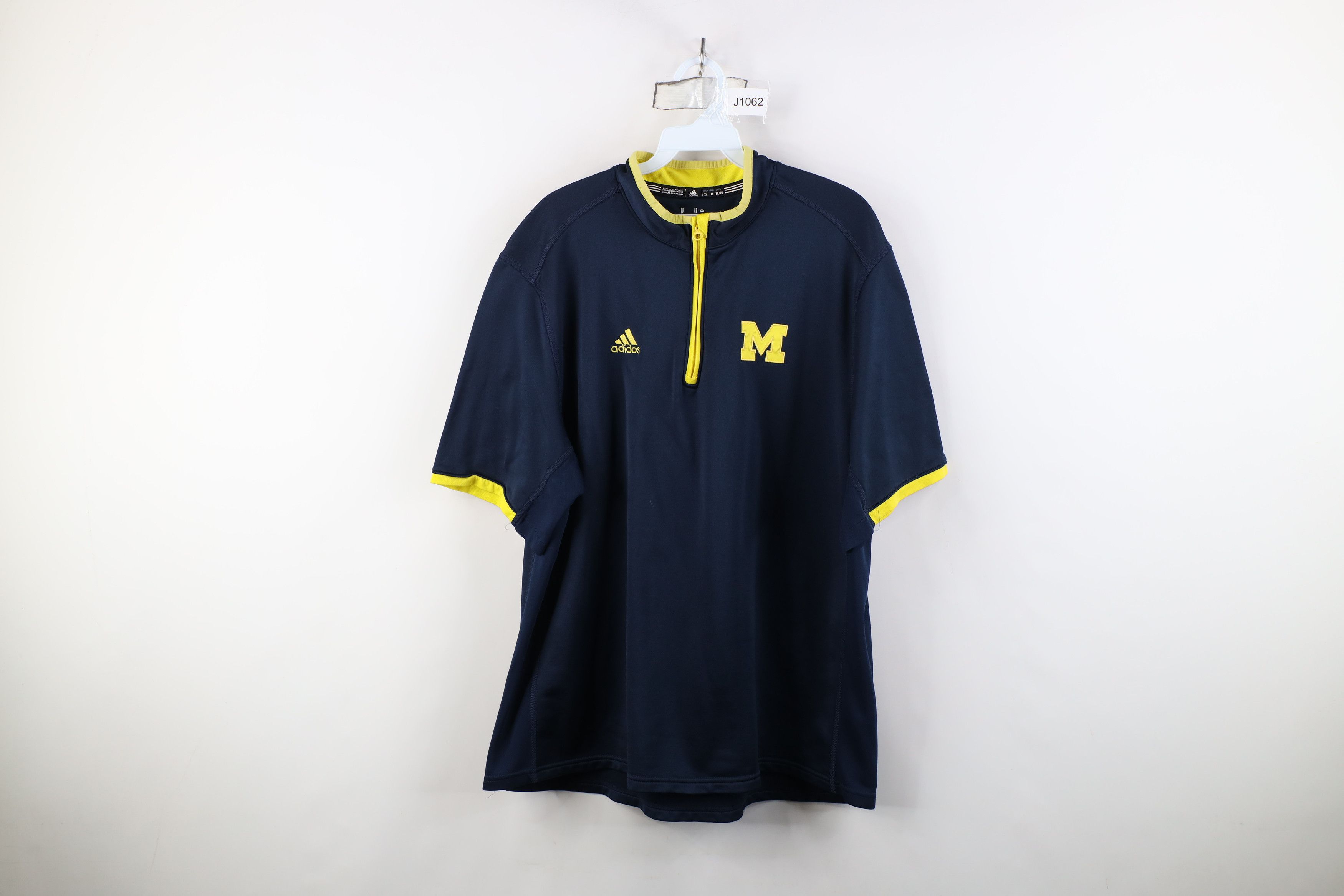 Adidas Adidas University of Michigan Football Half Zip Jacket Shirt Size US XL / EU 56 / 4 - 1 Thumbnail