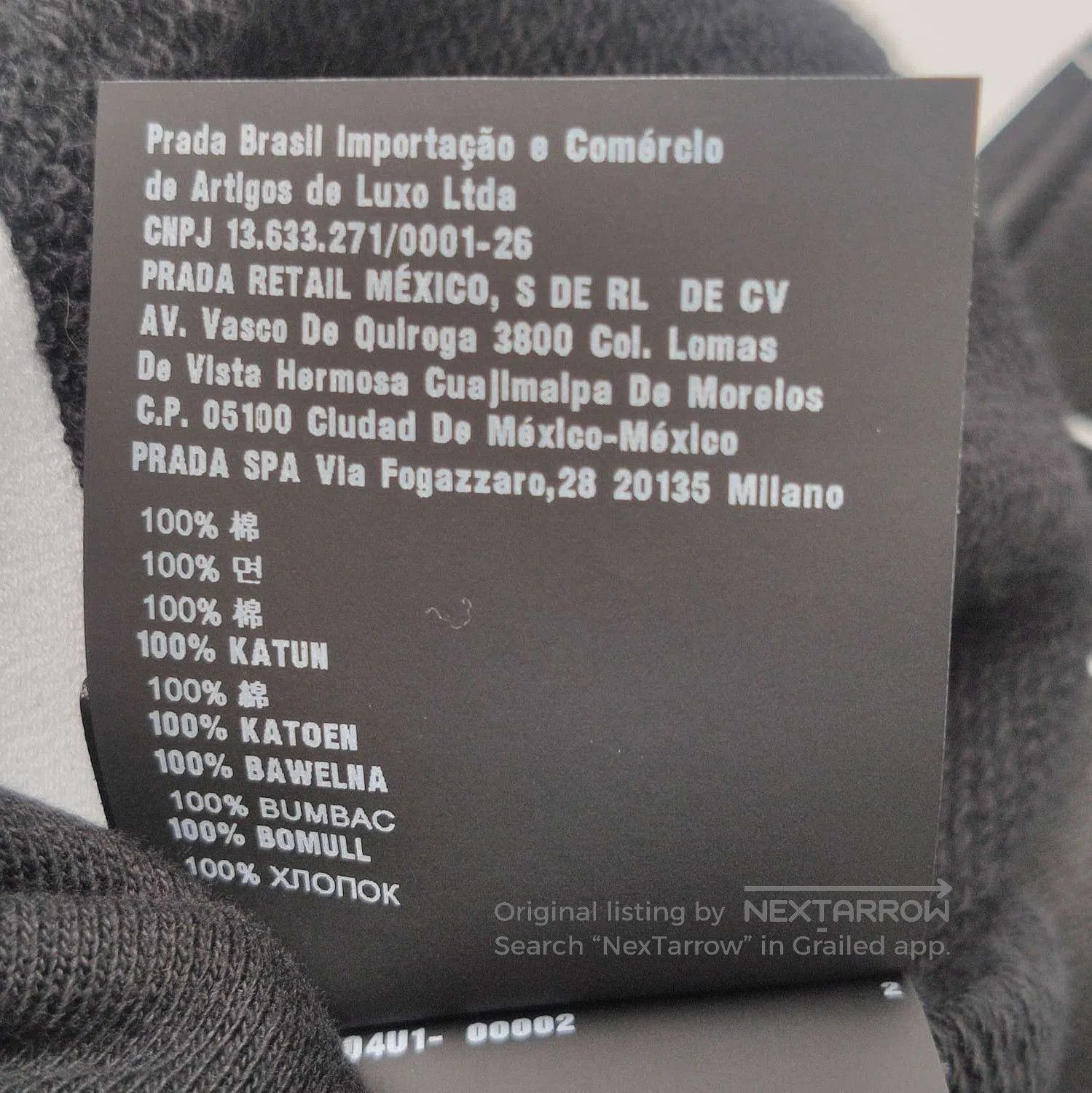 Prada Prada Logo Cotton Crewneck Cropped Top . Size S / US 4 / IT 40 - 8 Thumbnail