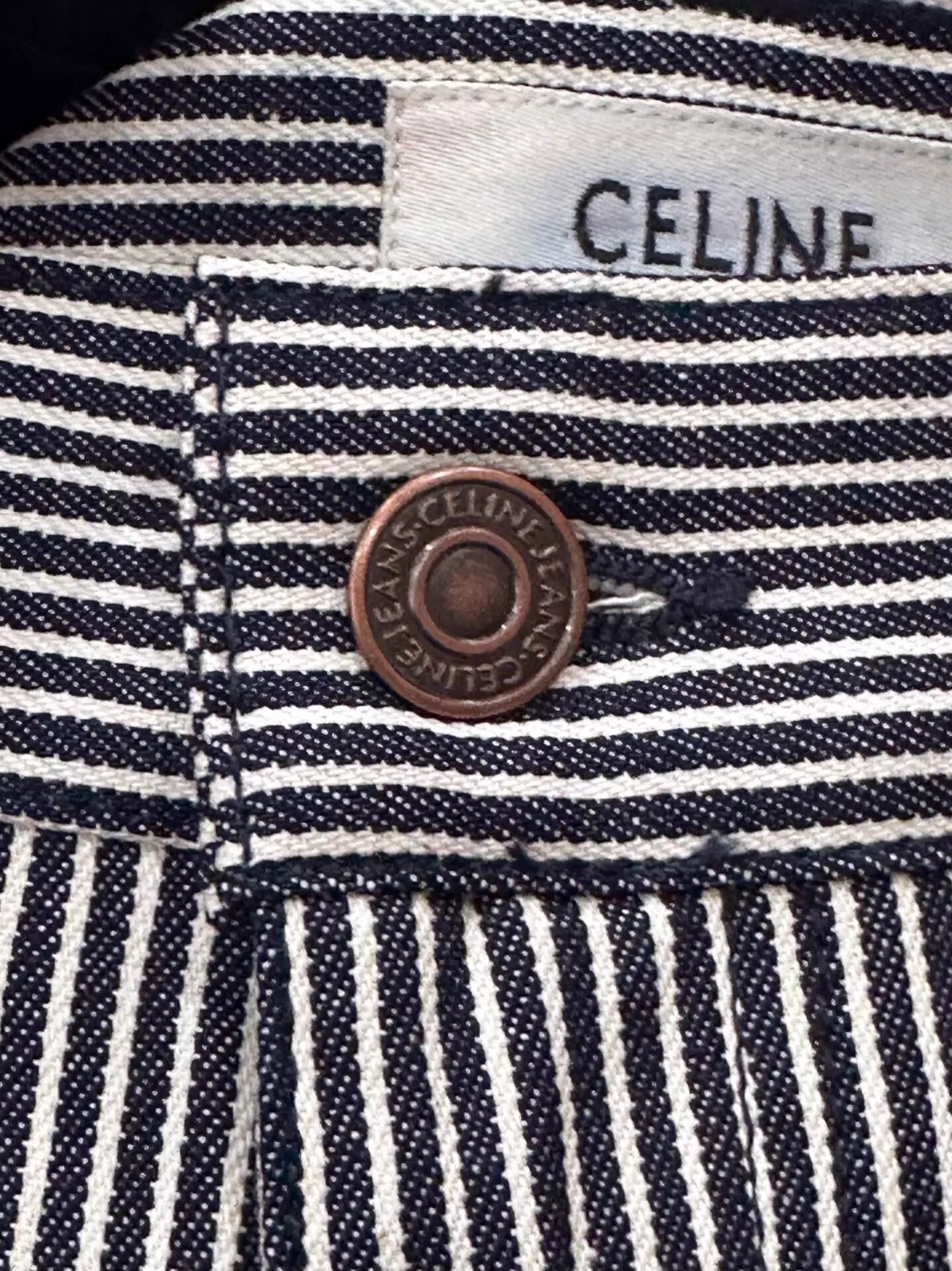 Celine Celine Wmns All-Over Print B&W Strip Logo Pants 27 Size 27" / US 4 / IT 40 - 4 Thumbnail