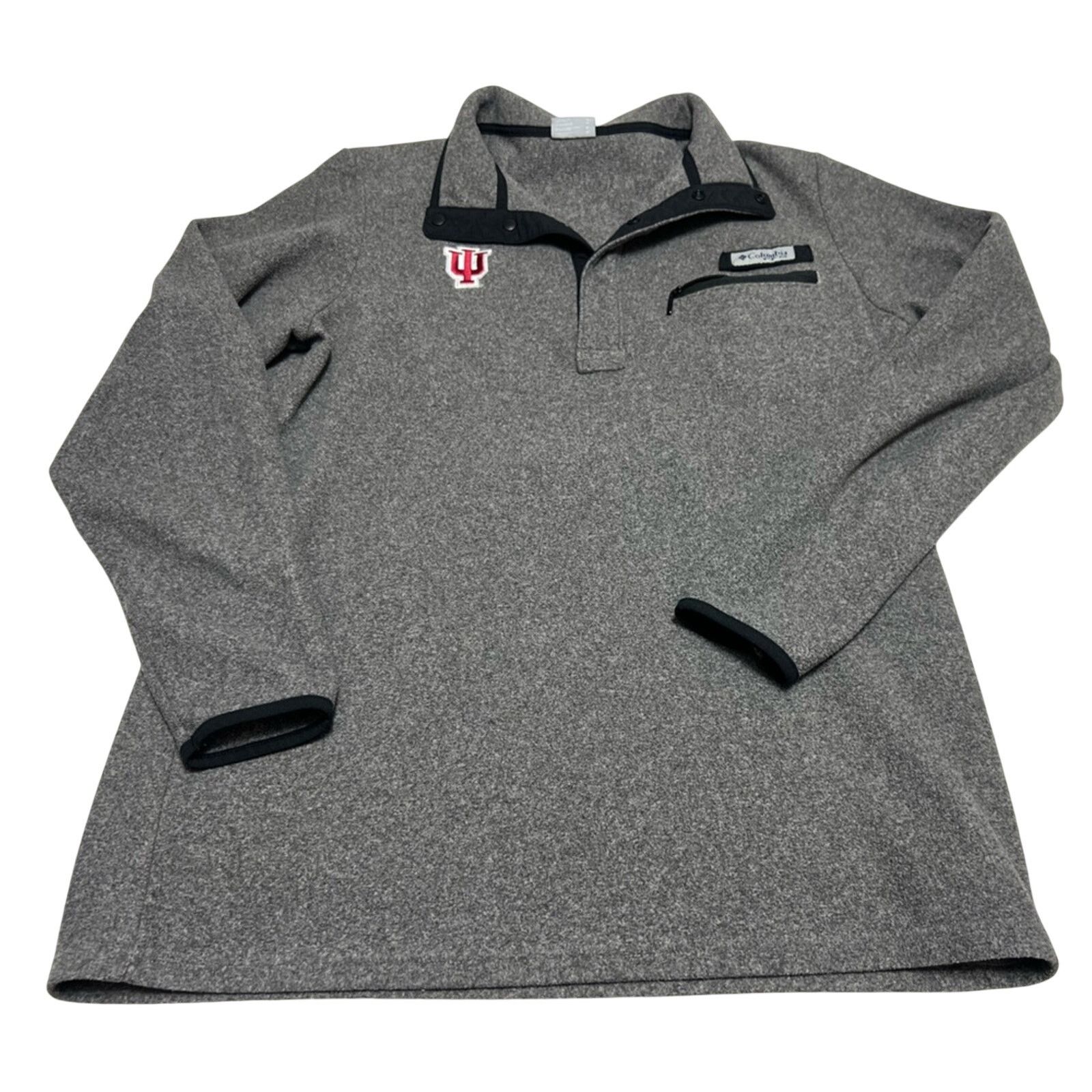 Columbia Columbia PFG Fleece Pullover Mens Medium Indiana Hooisers Size US M / EU 48-50 / 2 - 1 Thumbnail
