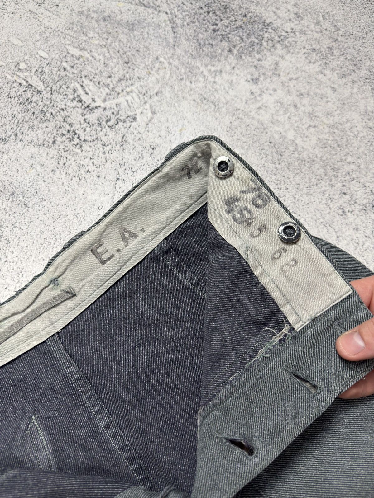 Vintage Vintage Swiss Army Salt & Pepper Denim Work Trousers Pants Size US 34 / EU 50 - 8 Thumbnail