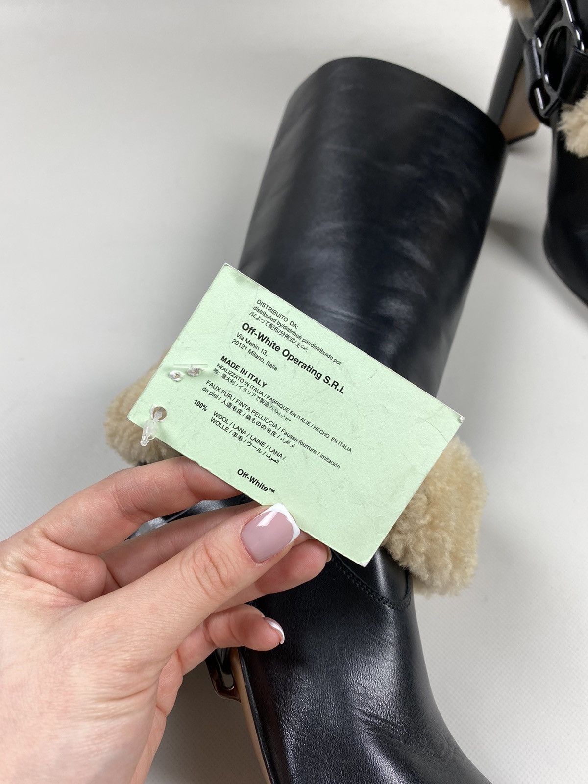 Off-White New! Off-White For Riding ladies Leather Boots Shoes Size 37 Size US 7 / IT 37 - 17 Thumbnail