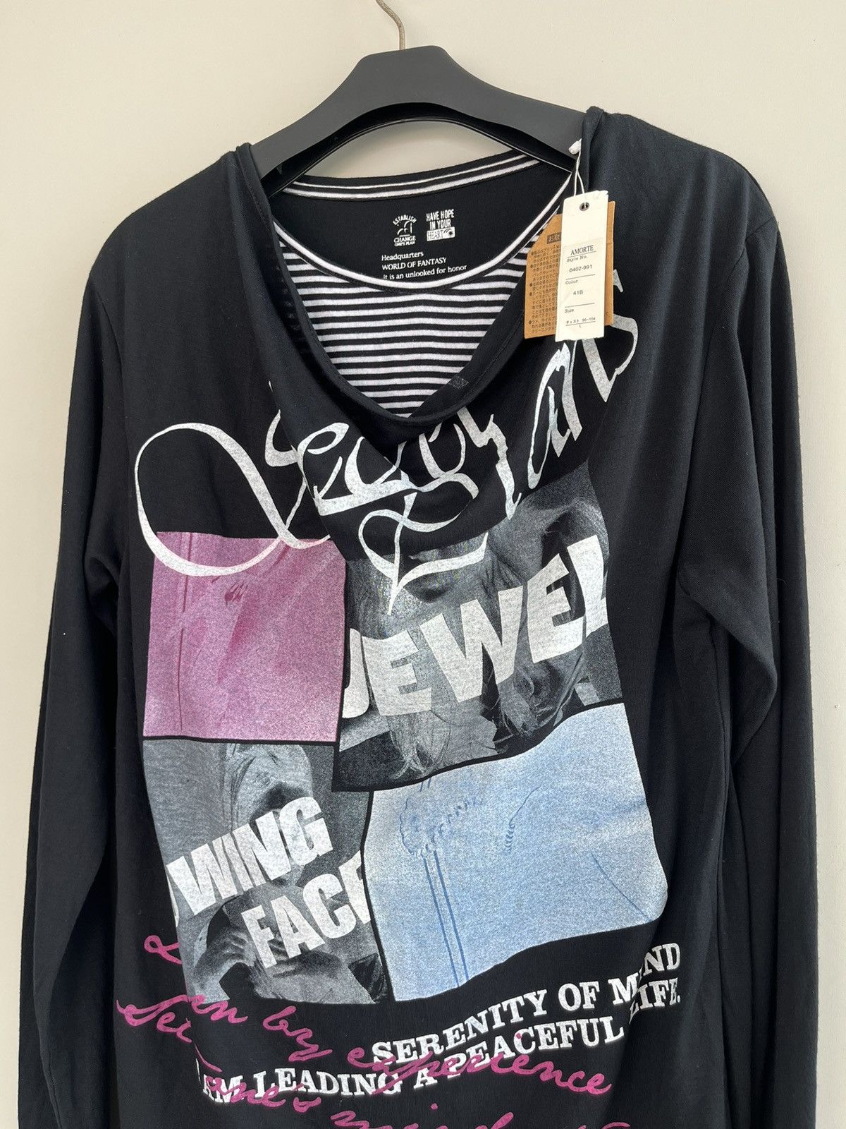 Beauty Beast × If Six Was Nine × Japanese Brand Japanese Amort Poem Double Layer Jawel LongSleeve Punk Style Size US L / EU 52-54 / 3 - 2 Thumbnail