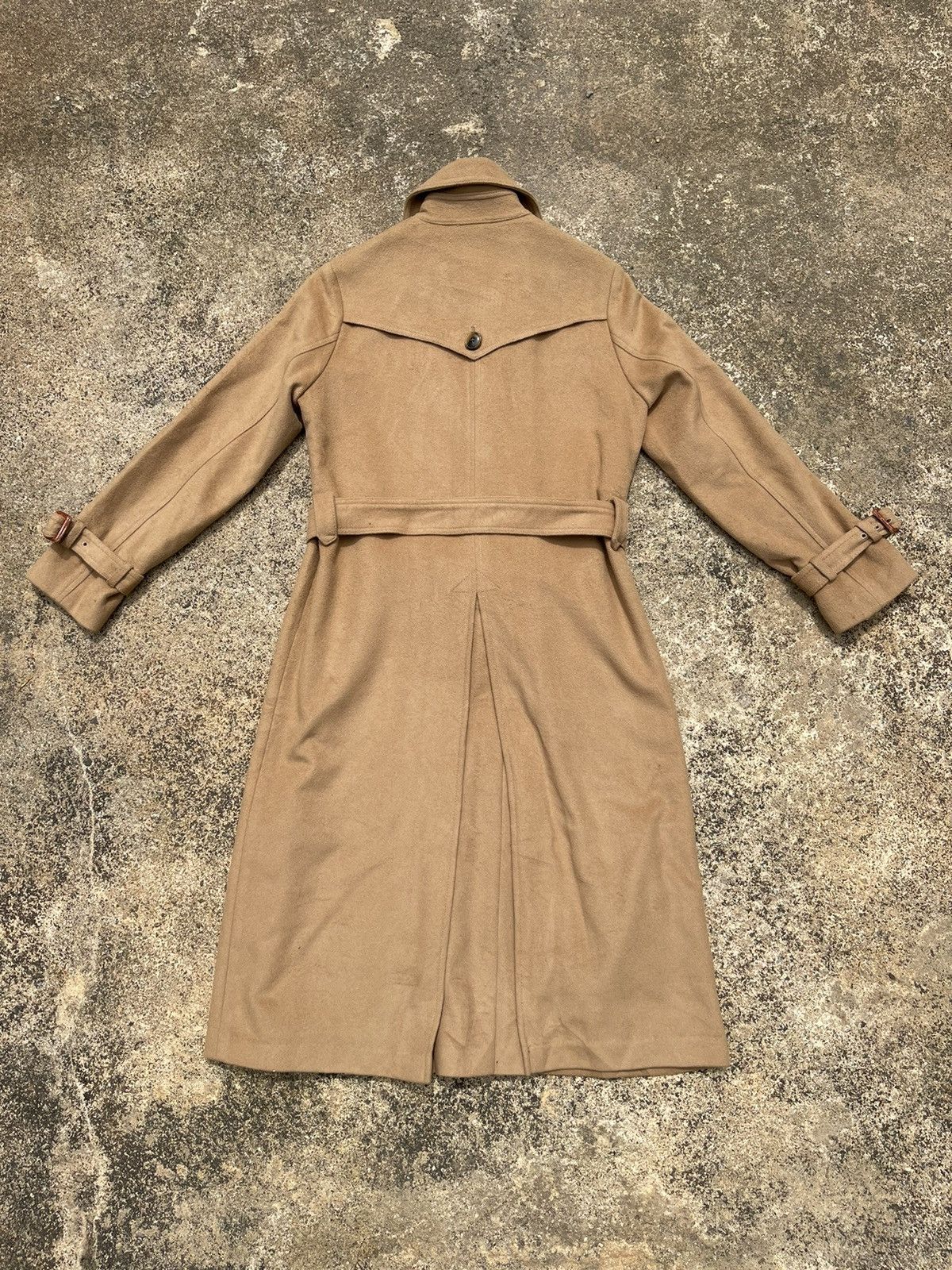 Designer Michel Beaudouin Camel Wool Trench Coat (Unisex) M Size M / US 6-8 / IT 42-44 - 8 Thumbnail