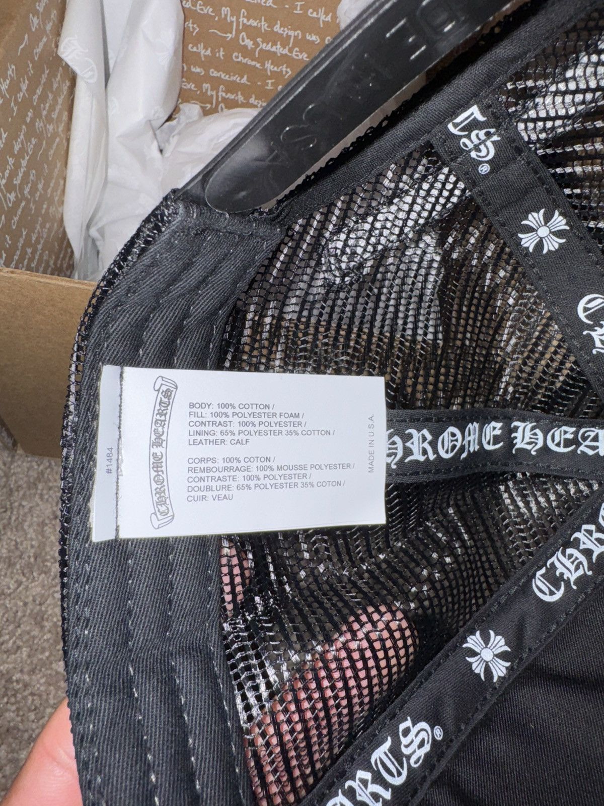 Chrome Hearts Chrome Hearts Calf Hair Triple Cementery Cross - Trucker Hat Size ONE SIZE - 6 Thumbnail